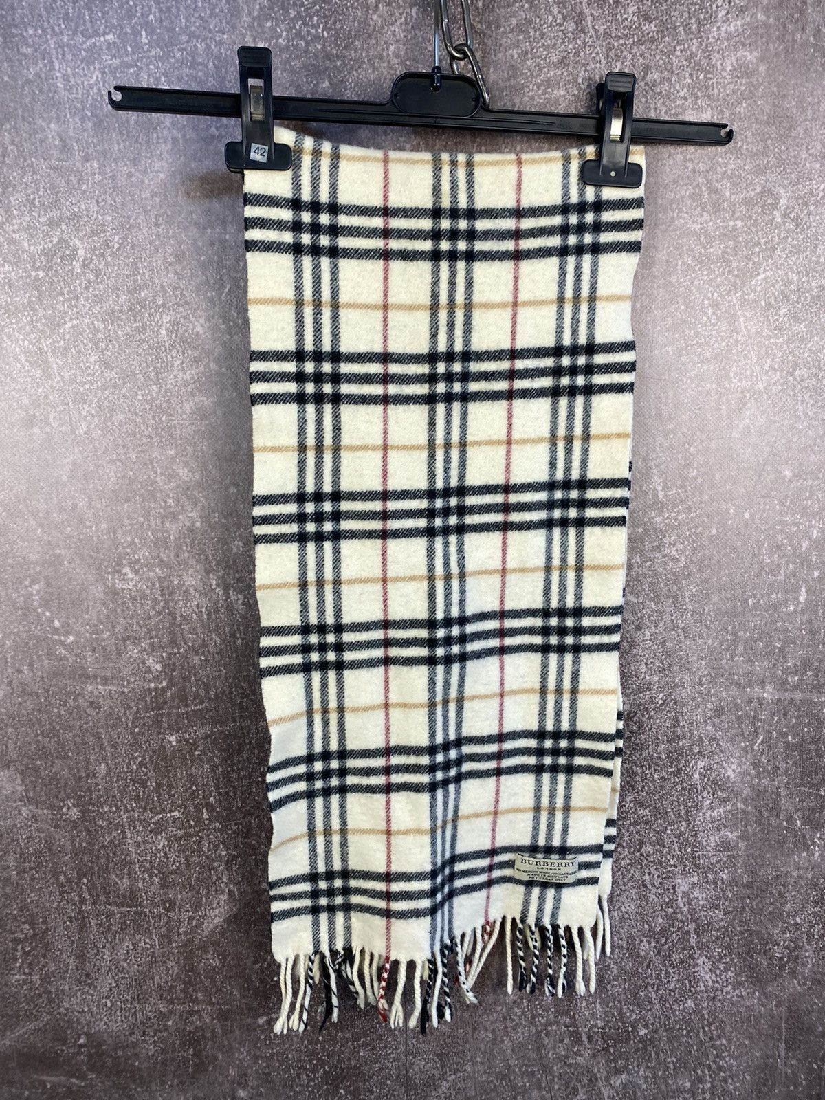 Burberry × Designer Burberry Scarf Women's Plaid Size ONE SIZE - 1 Thumbnail