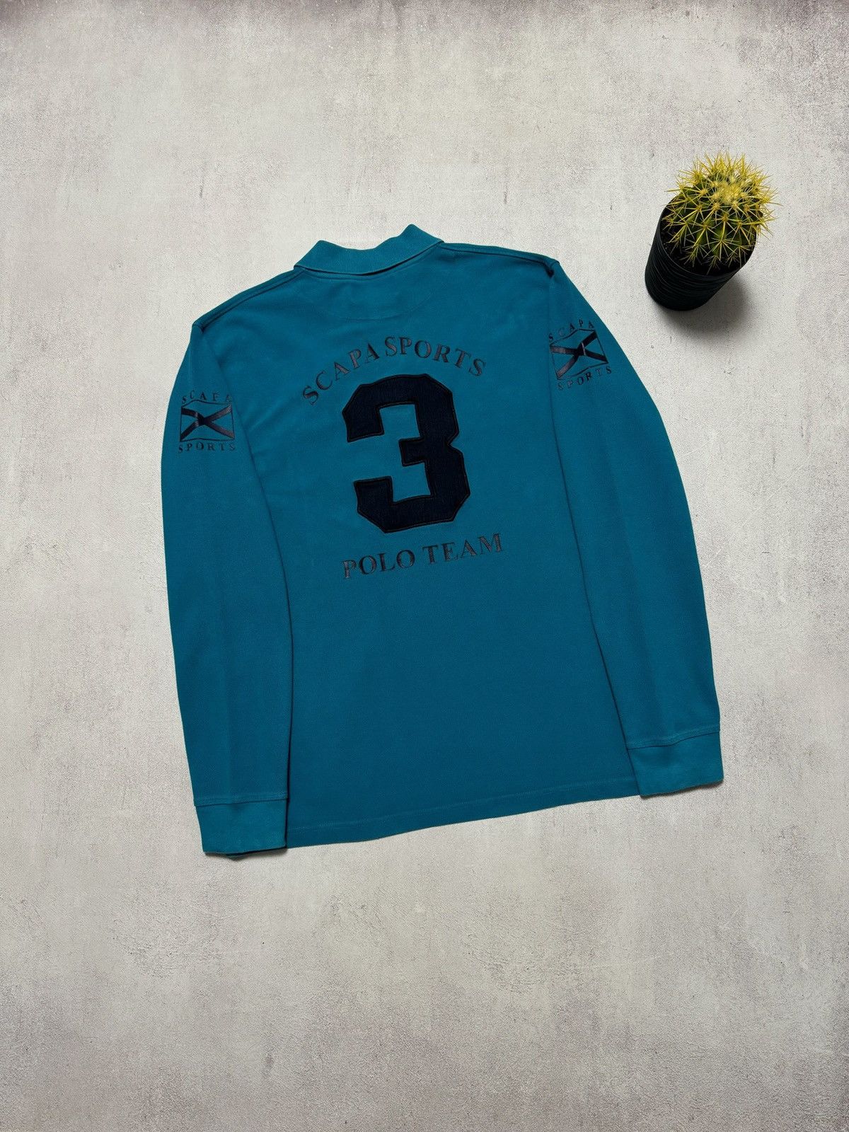 Scapa Sports Vintage Scapa Sports Rugby Polo Sweatshirt #3 Big Logo Ralph Size US L / EU 52-54 / 3 - 8 Thumbnail