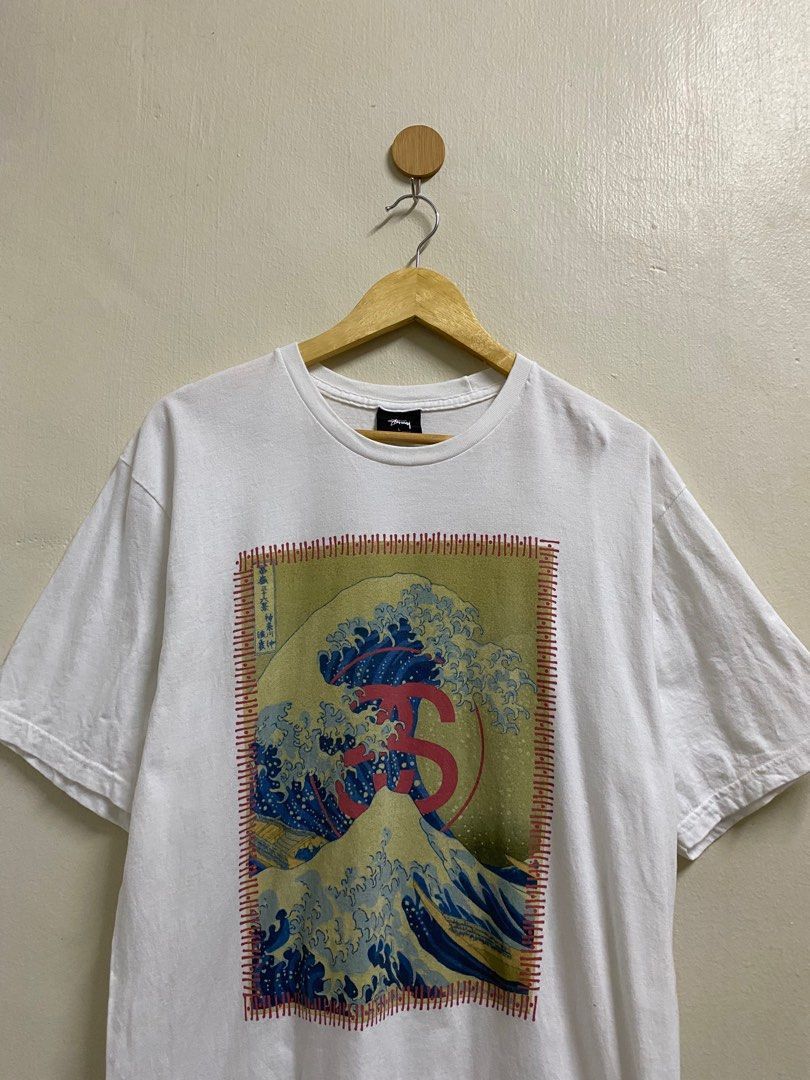 Stussy Stussy Photo Art The Great Wave Kanagawa Hokusai Shirt Size US L / EU 52-54 / 3 - 2 Thumbnail