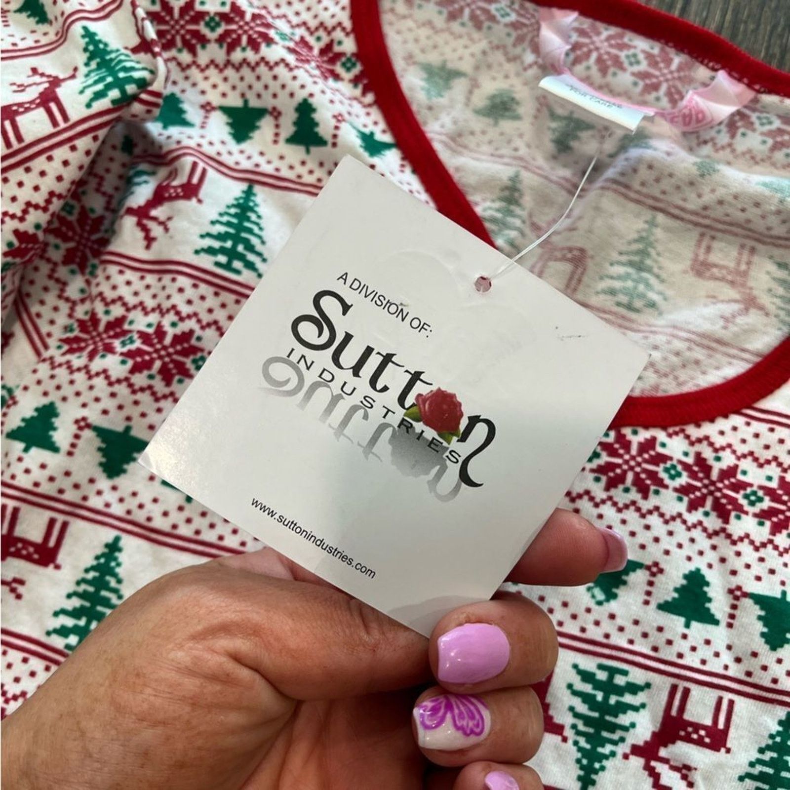 Vintage NWT Love Loungewear Sutton Christmas Long Sleeve PJ Top S Size 27" / US 4 / IT 40 - 3 Thumbnail