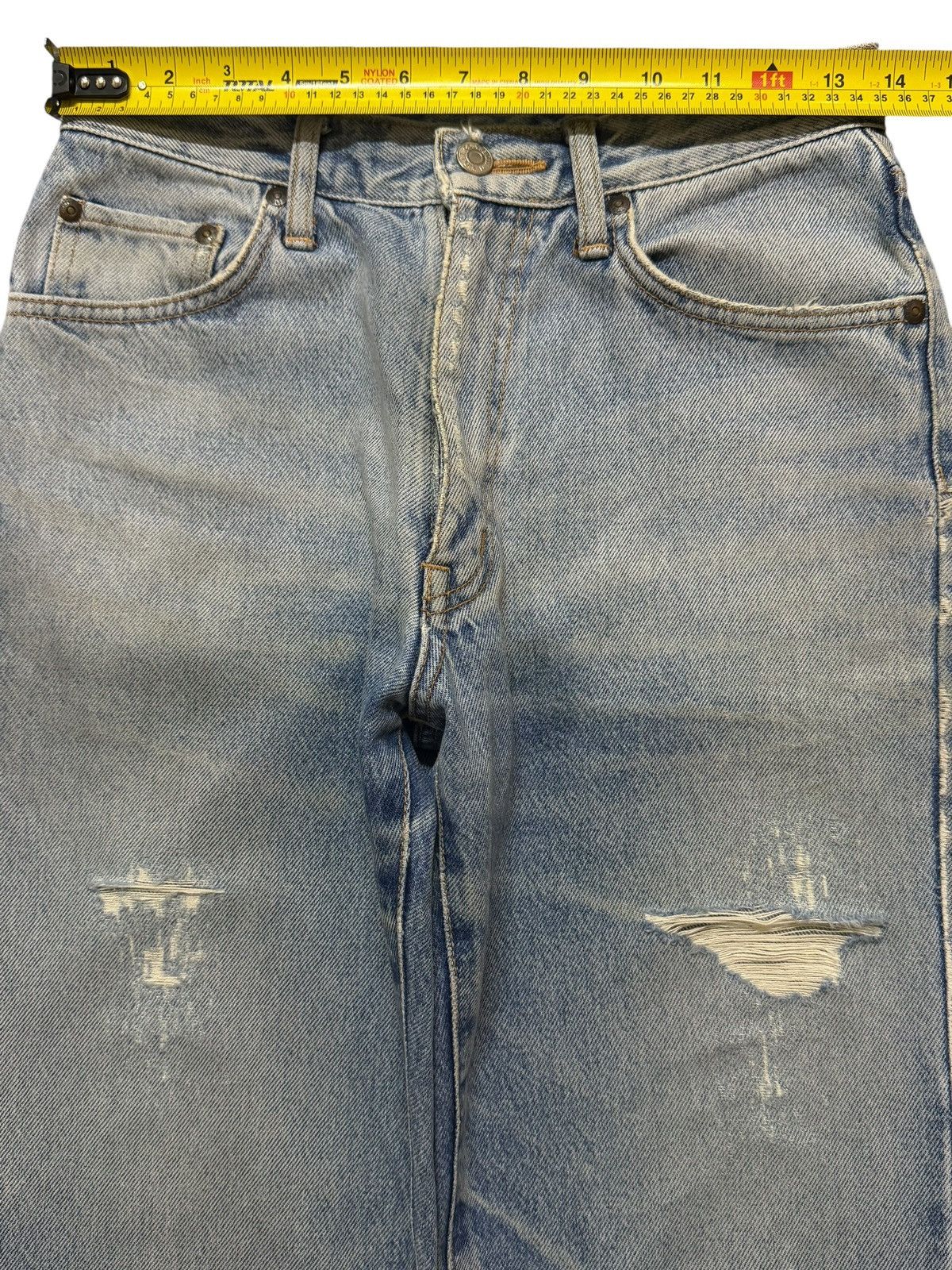Edwin Vintage 90s Edwin Blue Faded Wash Distressed Straight Leg Size 27" / US 4 / IT 40 - 8 Thumbnail