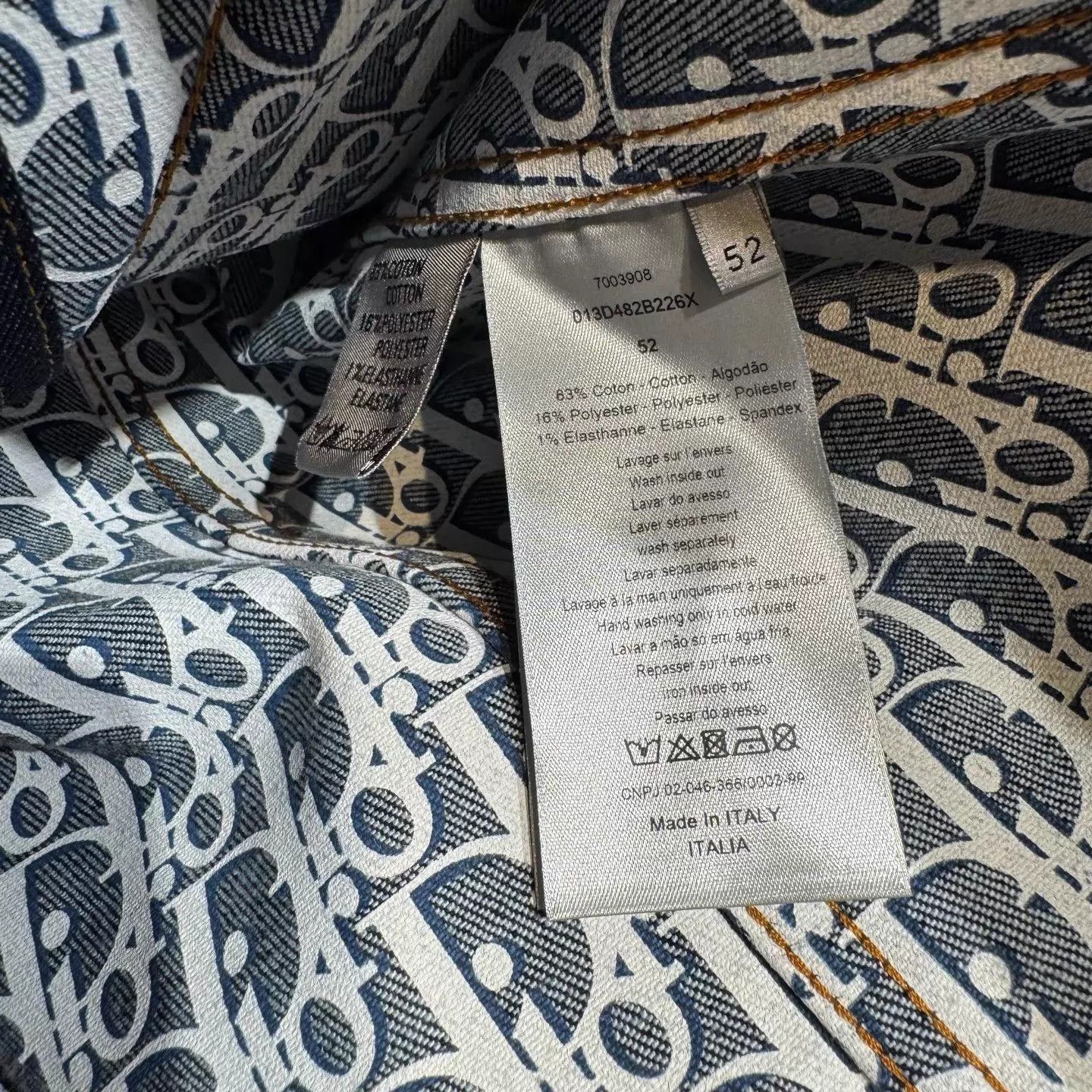 Dior Dior Oblique Full Lined Denim Jacket 52 New Size US L / EU 52-54 / 3 - 3 Thumbnail