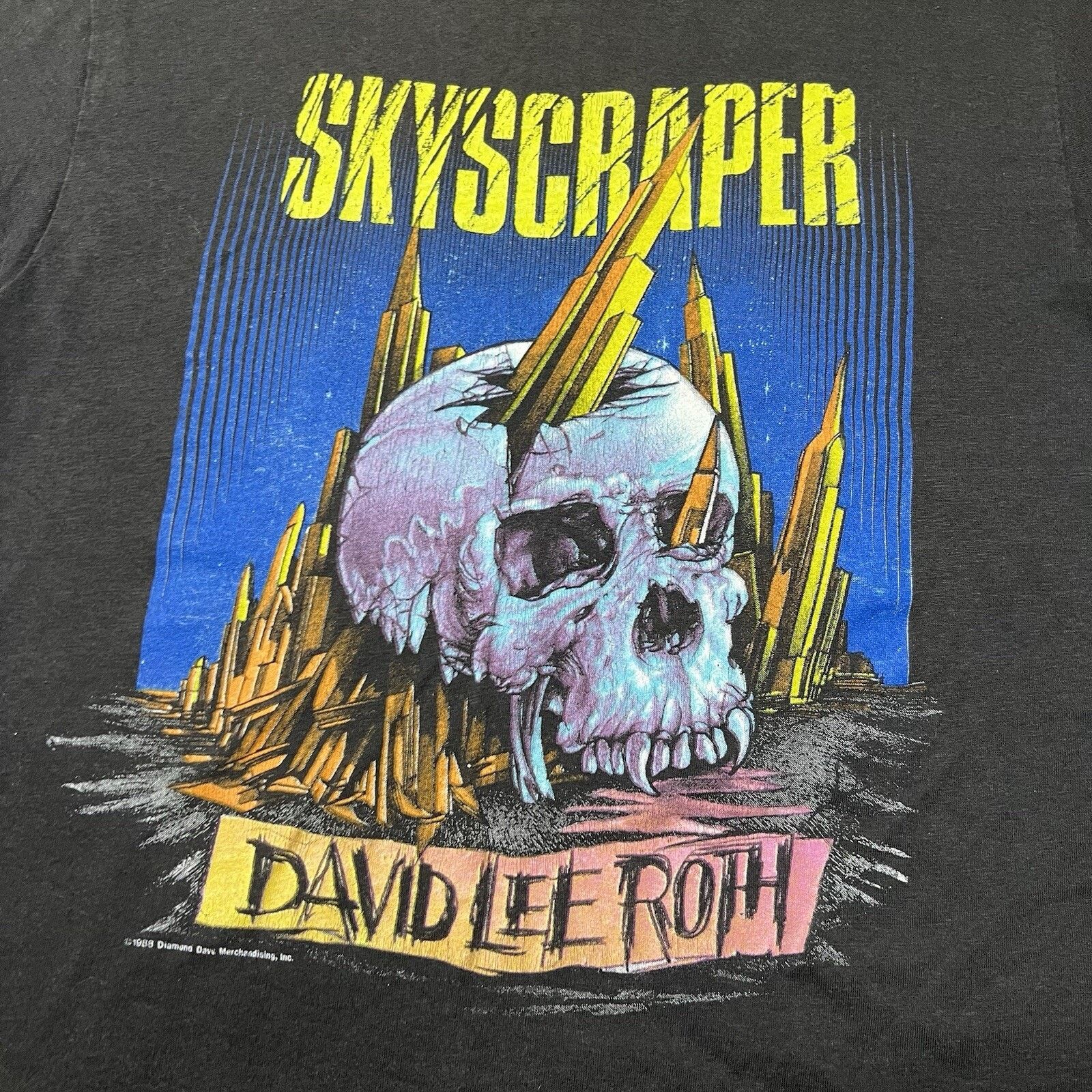 Vintage Vtg 1988 David Lee Roth Skyscraper Rock Concert Tour T-Shirt Size US M / EU 48-50 / 2 - 2 Thumbnail
