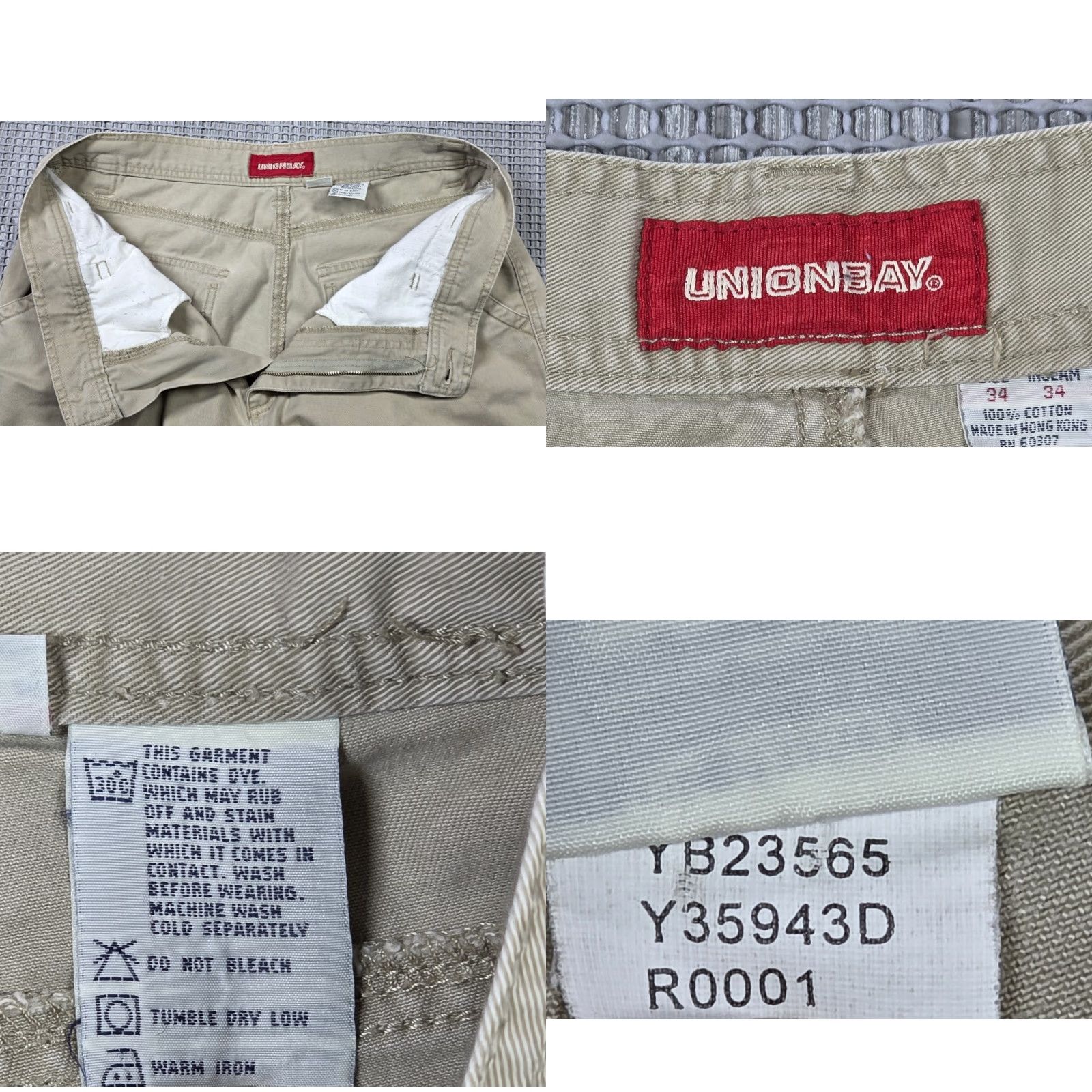 Vintage VINTAGE Unionbay Baggy Military Cargo Beige Skater Pants 34x34 Wide Leg Mens 90s Y2k Cargo Pant Size US 34 / EU 50 - 9 Thumbnail