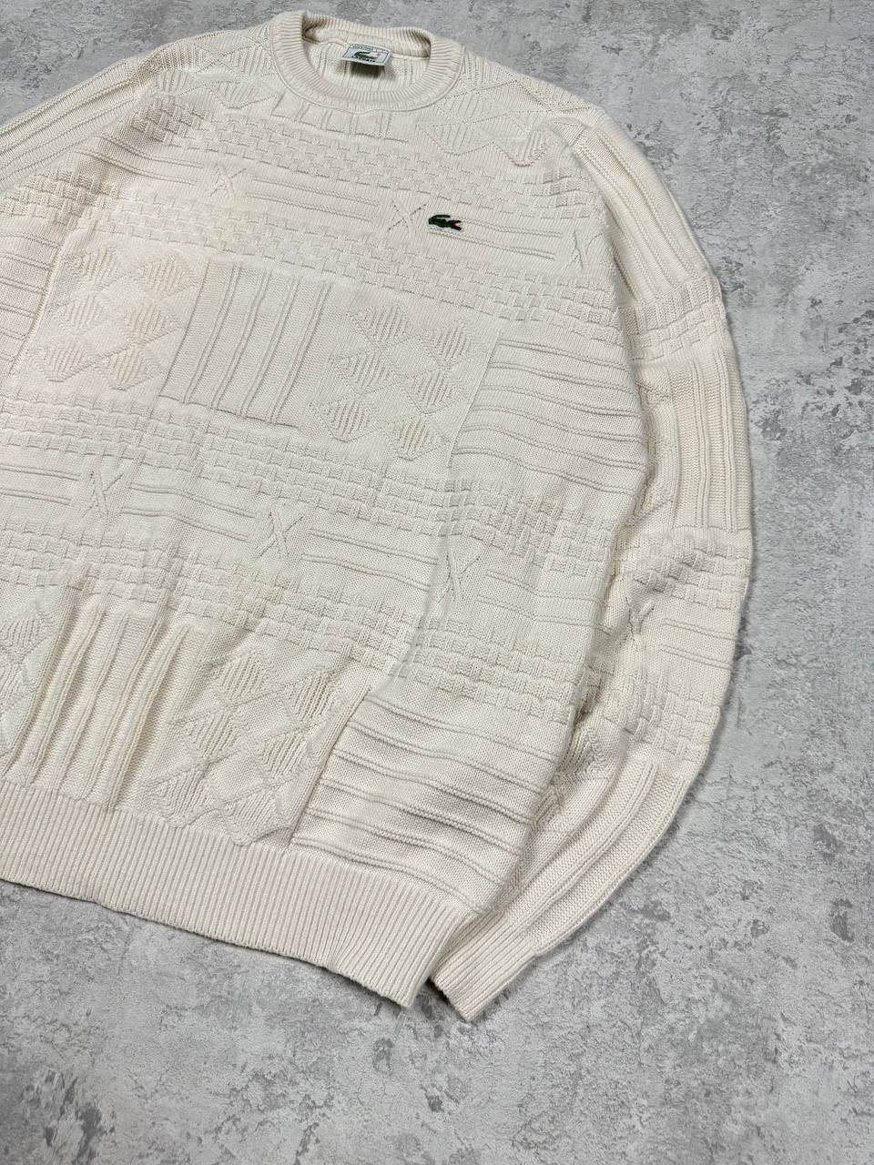 Lacoste Vintage Lacoste White Sweater Size 7 Size US XL / EU 56 / 4 - 3 Thumbnail