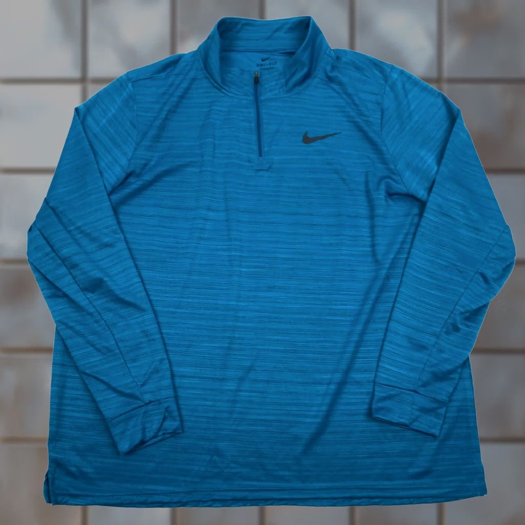 Nike Nike Breathe Superset Mens 1/4 Zip Pullover XXL Blue Casual Shirt Athletic Performance Size US XXL / EU 58 / 5 - 1 Thumbnail