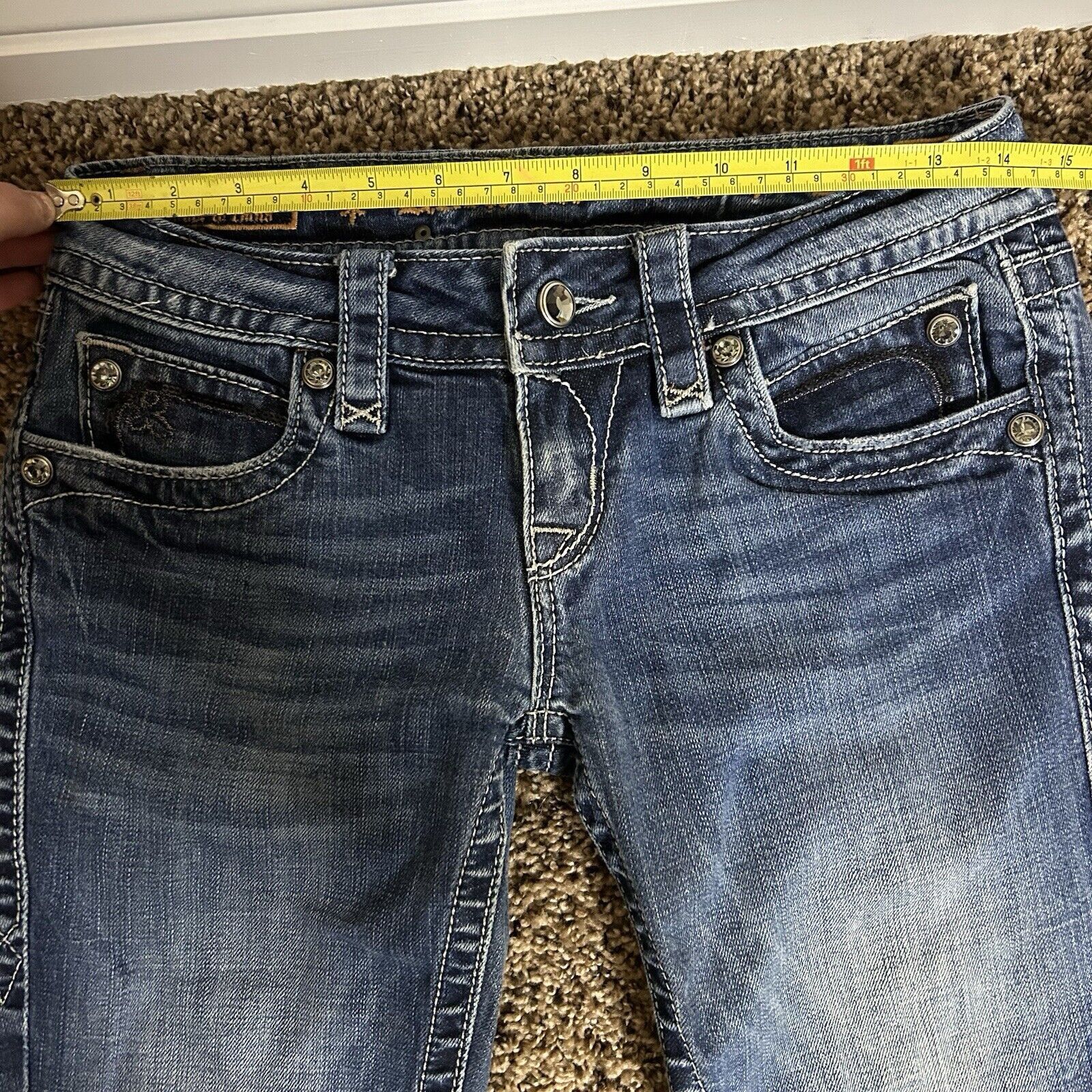 Rock Revival Rock Revival Women Evelyn Bt Cut Jeans Bling Women Size 27 Size 27" / US 4 / IT 40 - 20 Thumbnail