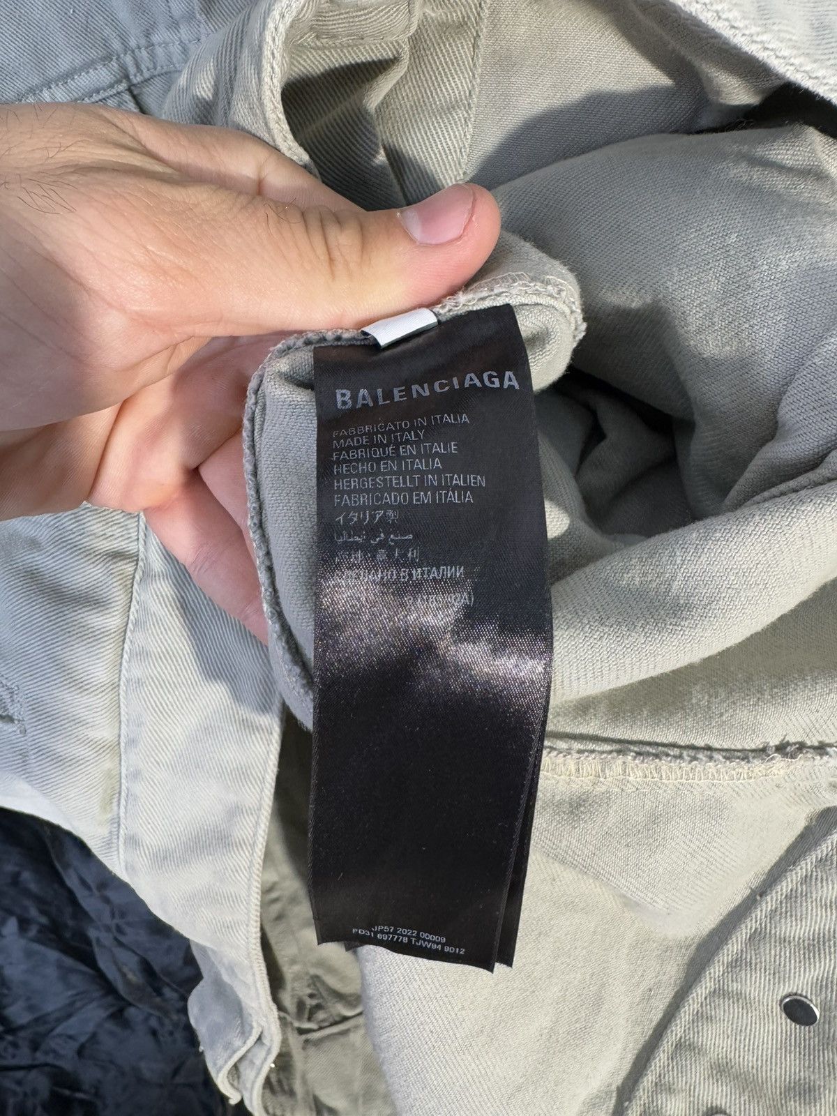 Balenciaga Balenciaga denim jacket light green / grey Size US XL / EU 56 / 4 - 8 Thumbnail