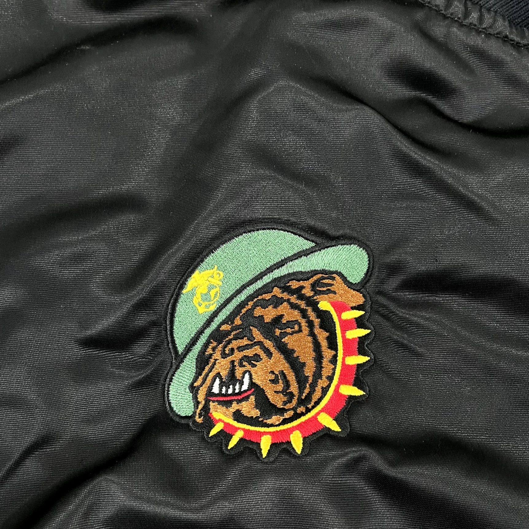 Vintage VINTAGE US MARINES Jacket Mens 3XL Black Satin Bomber Embroidered USA Free State Size US XXL / EU 58 / 5 - 3 Thumbnail