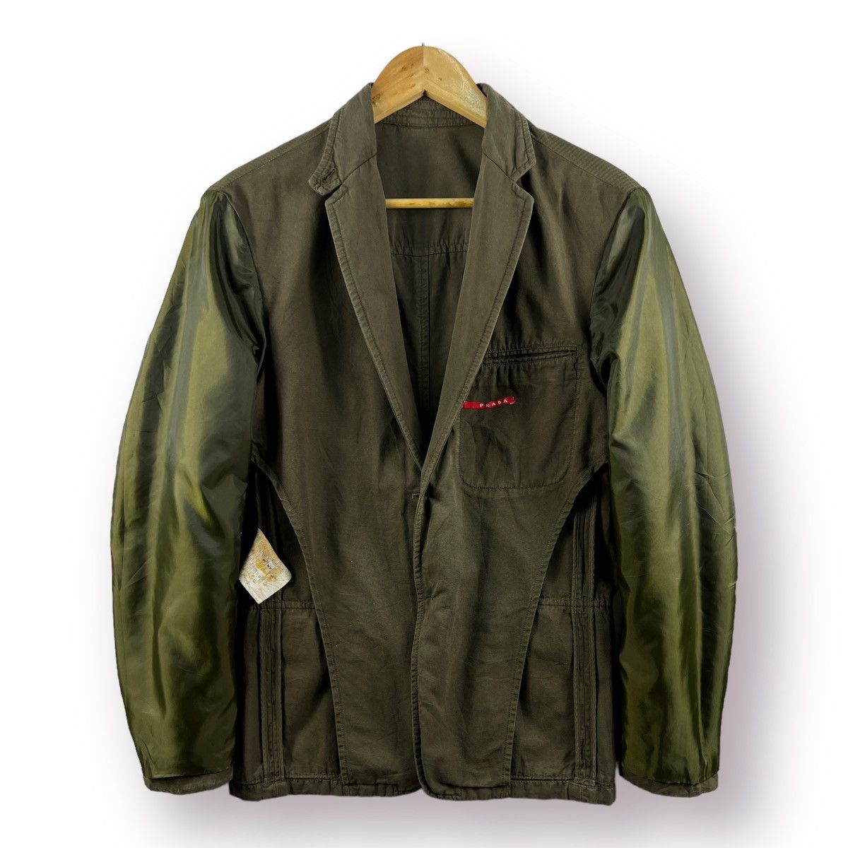 Prada ⚡️VTG PRADA MIDWEIGHT COTTON DUCK CANVAS BLAZER JACKET - 48 Size US M / EU 48-50 / 2 - 7 Thumbnail