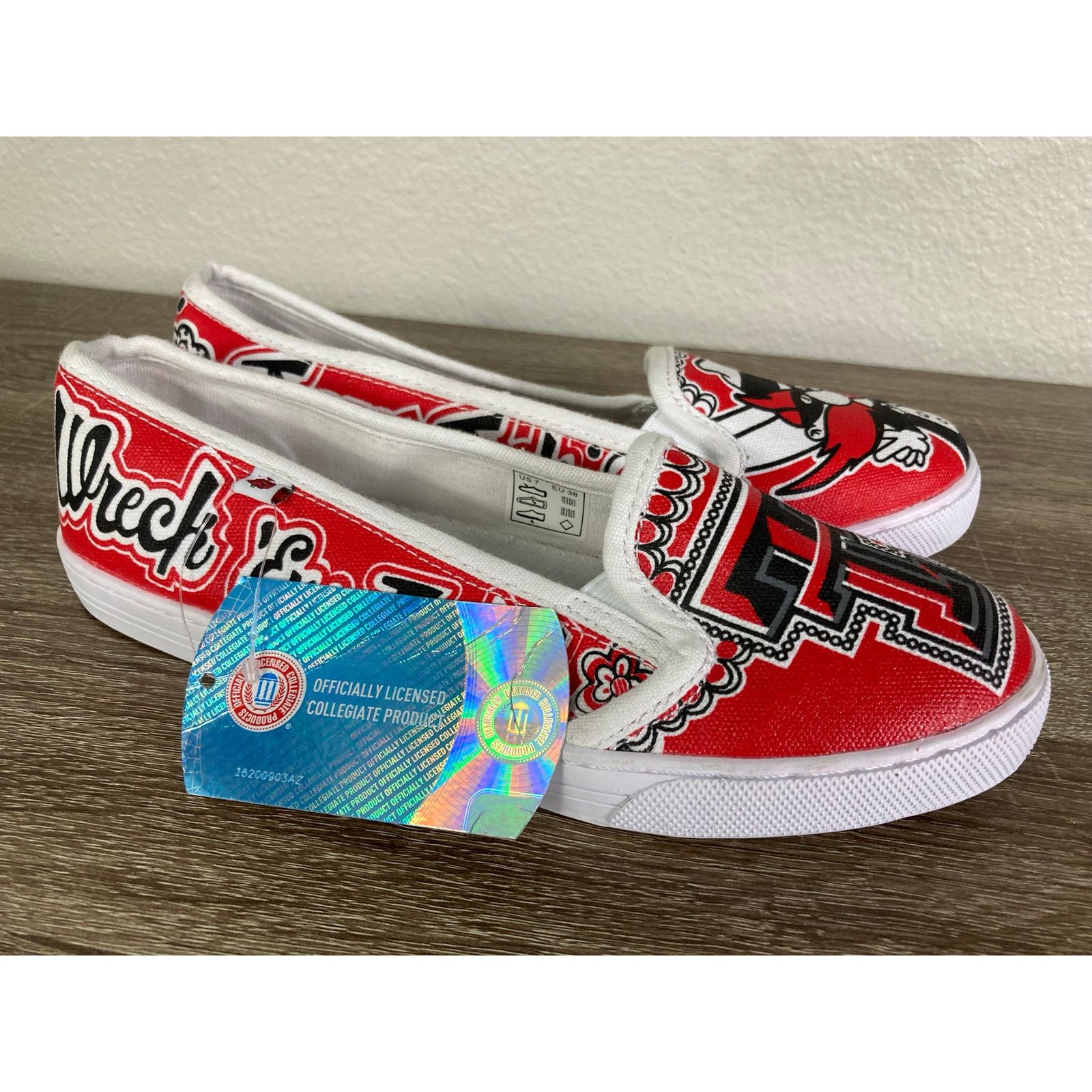 Other NCAA Women's Texas Tech Red Raiders Slip-On Shoes Size 8 NEW Size US 8 / IT 38 - 2 Thumbnail