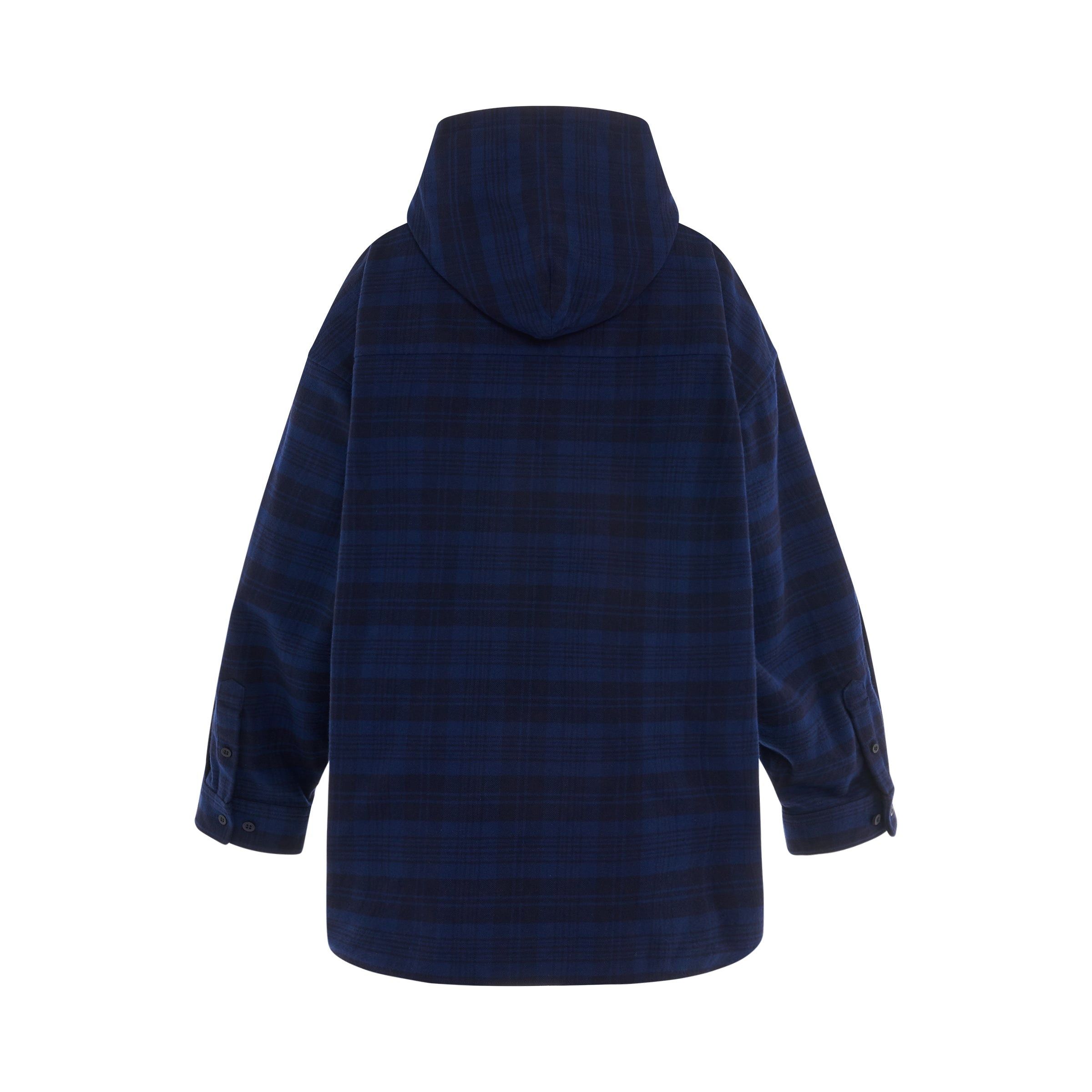 o1w1db10425 Hooded Shirt in Blue/Navy