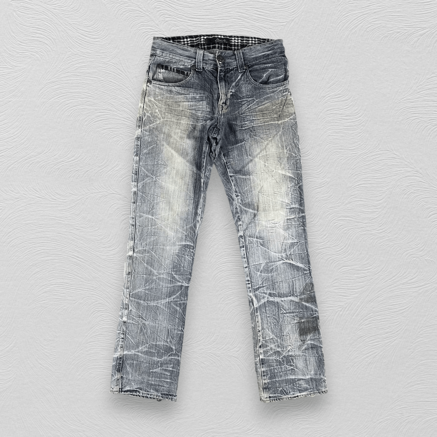 Japanese Brand Dominate Handcrafted Jeans Faded Blue Denim KJ1331 Size US 30 / EU 46 - 1 Thumbnail