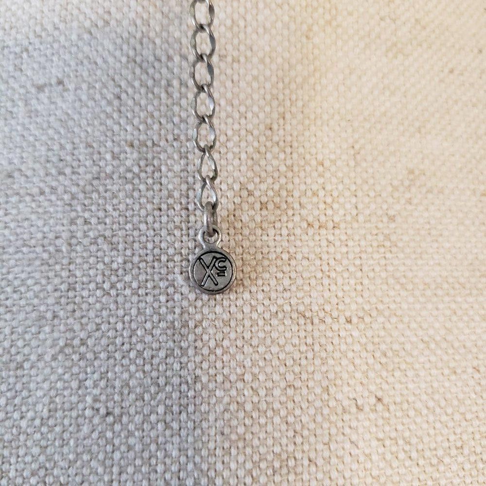 Designer Black Crystal Circular Silver Tone Necklace 18" Size ONE SIZE - 5 Thumbnail