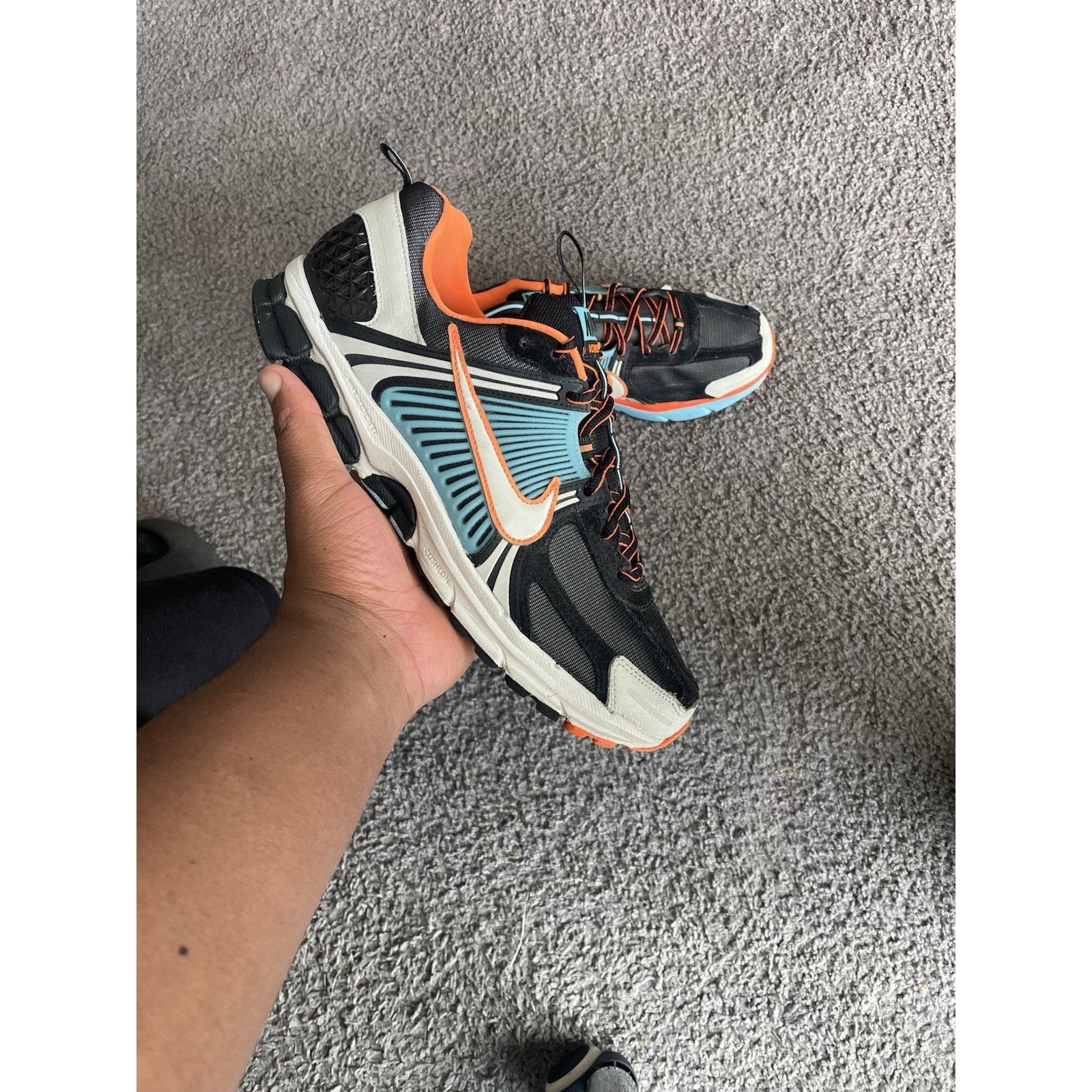 Nike Size 11.5m/13w-Nike Air Zoom Vomero 5 Blue Gaze Total Orange Size US 11.5 / EU 44-45 - 1 Thumbnail