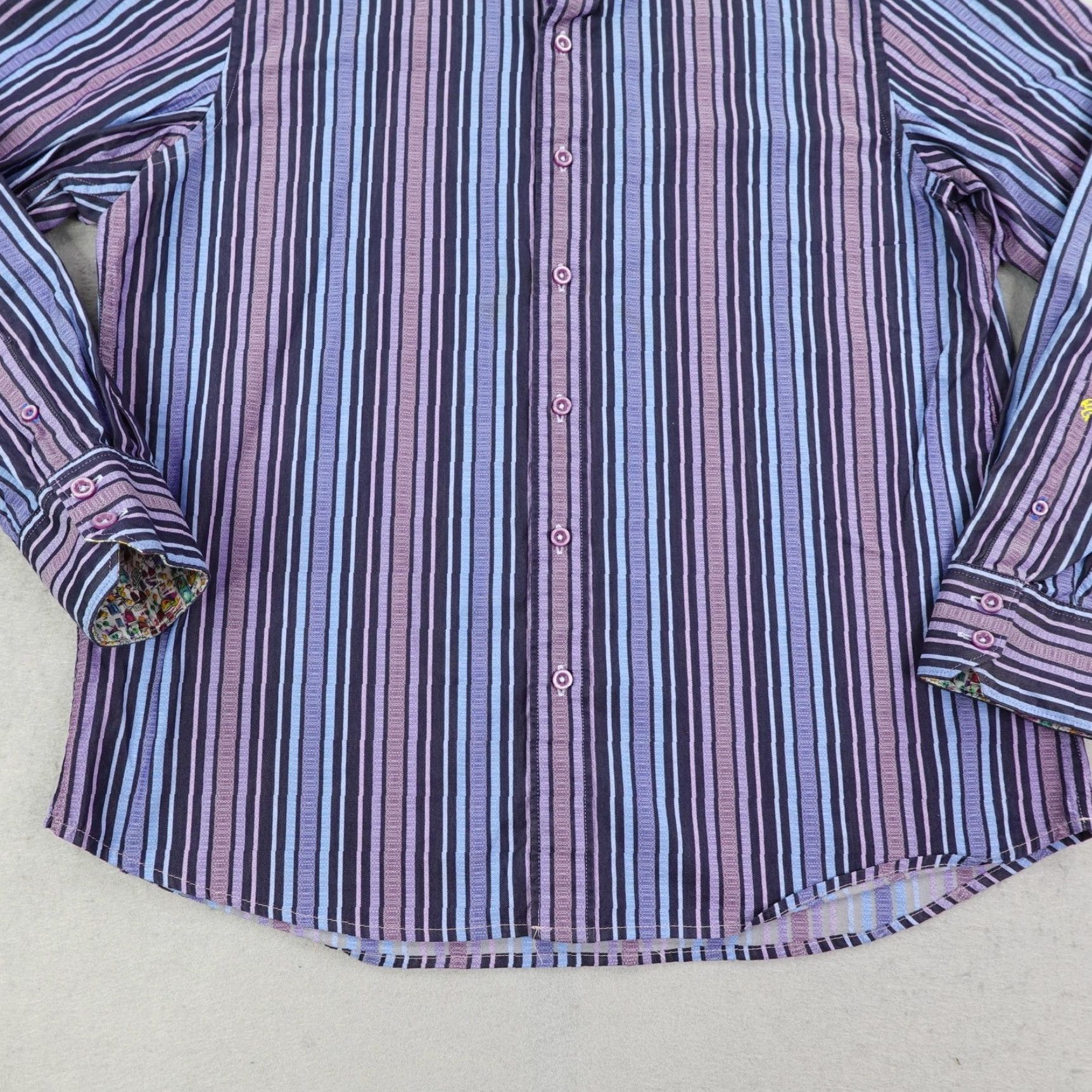 Robert Graham Robert Graham Shirt Men Large Cotton Striped Button-Up Casual Formal Business Wedding Workwear Size US L / EU 52-54 / 3 - 4 Thumbnail