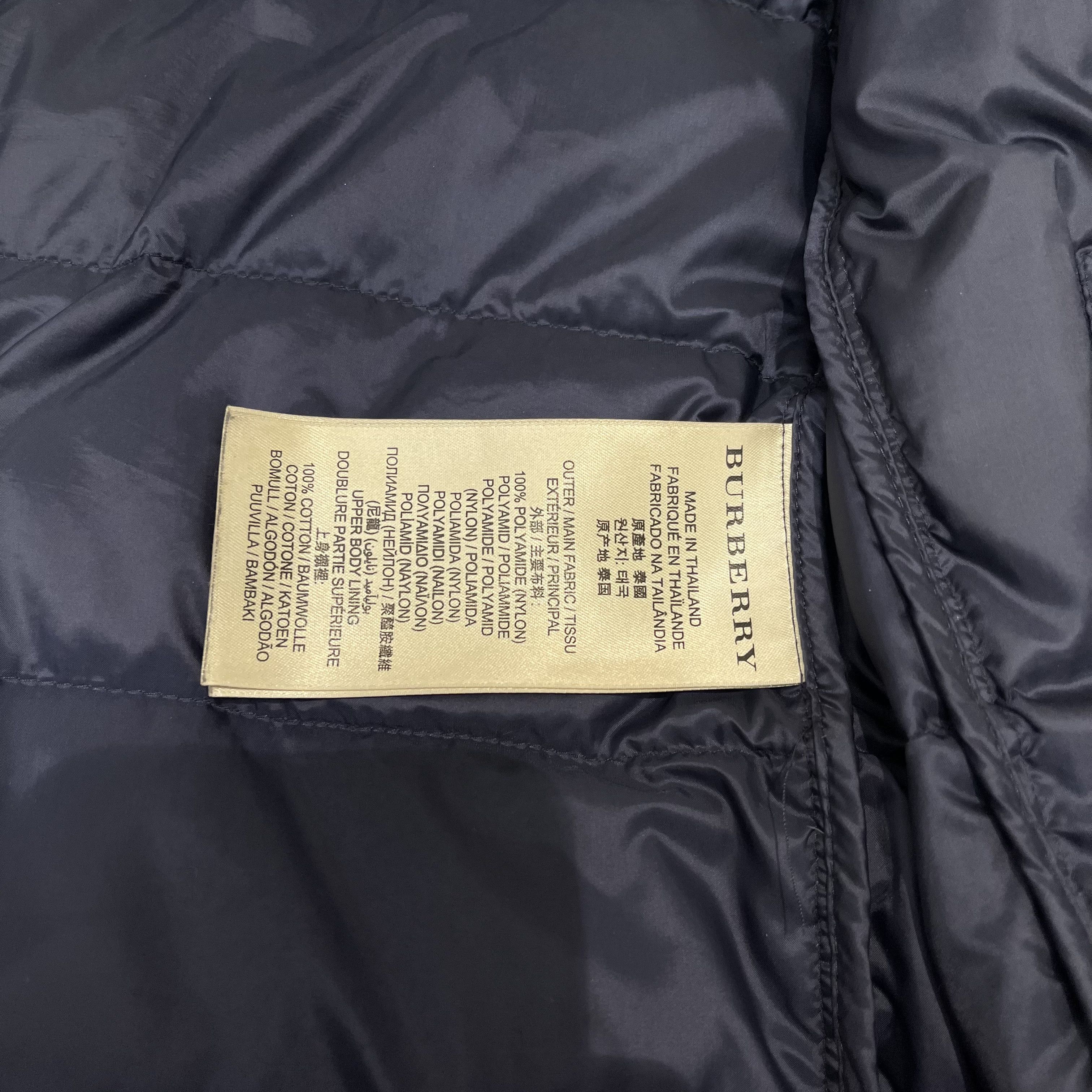 Burberry Burberry Lightweight Navy Puffer Jacket Size US L / EU 52-54 / 3 - 6 Thumbnail