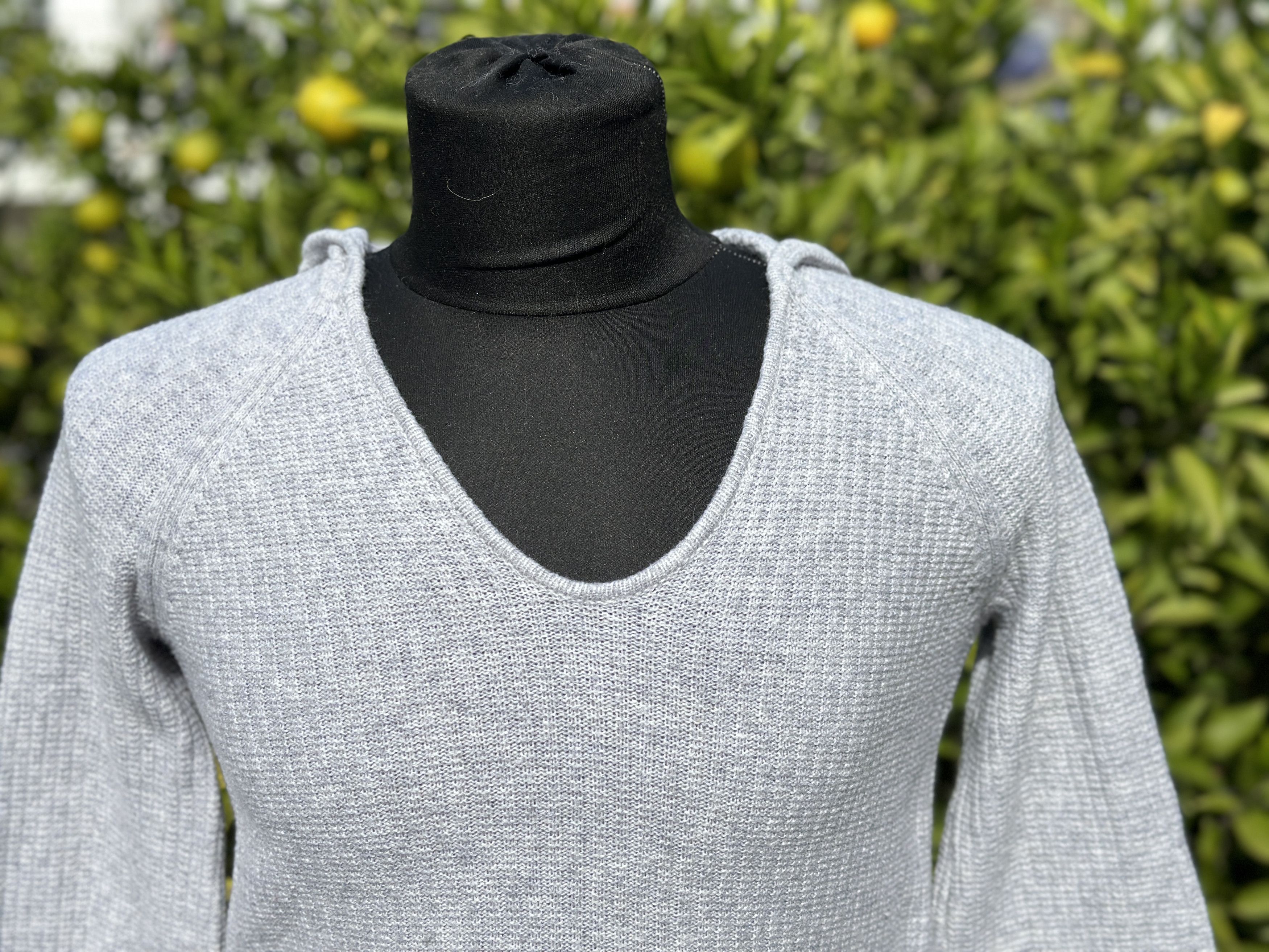 Other Jenni Kayne Hooded V-Neck Cashmere Wool Knit Pullover Sz S Size S / US 4 / IT 40 - 5 Thumbnail
