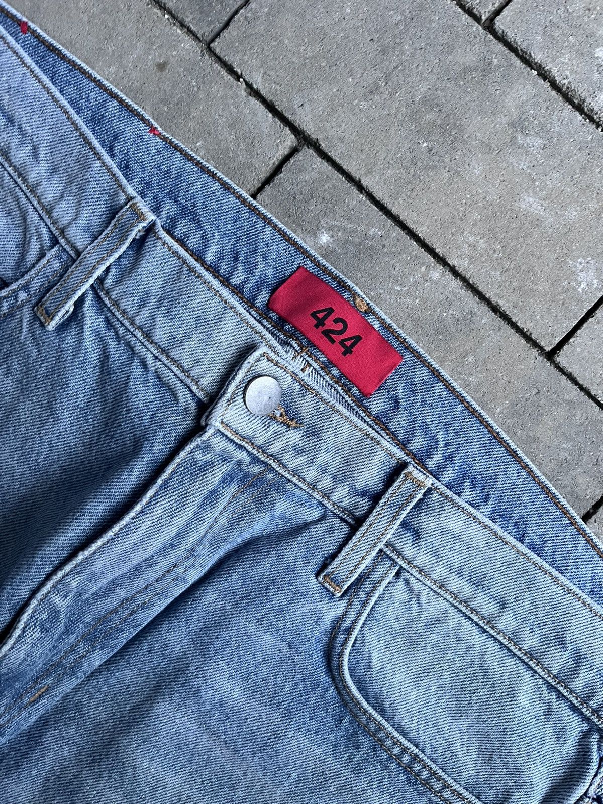 424 ❗️RARE❗️424 Fairfax Bandana Denim Jeans Size US 34 / EU 50 - 4 Thumbnail