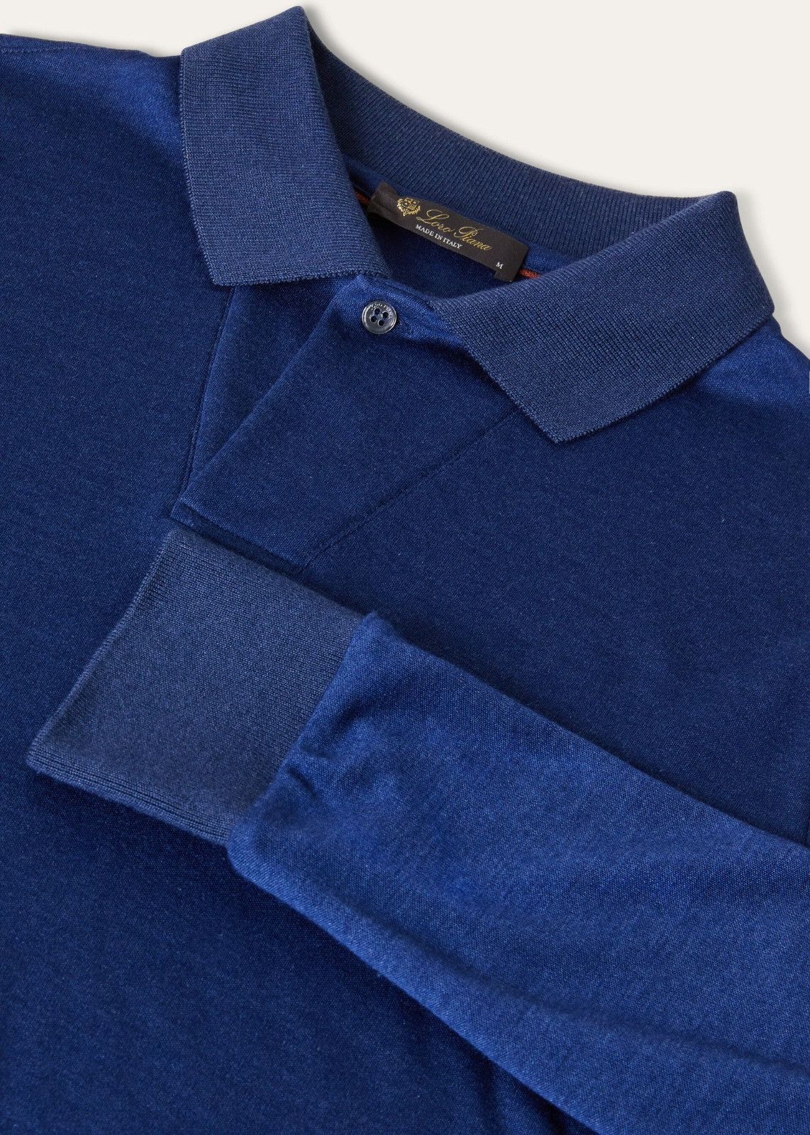Loro Piana o1srvl11e0225 FAL7201 Open Polo Shirt in Ombre Blue Size US M / EU 48-50 / 2 - 3 Thumbnail