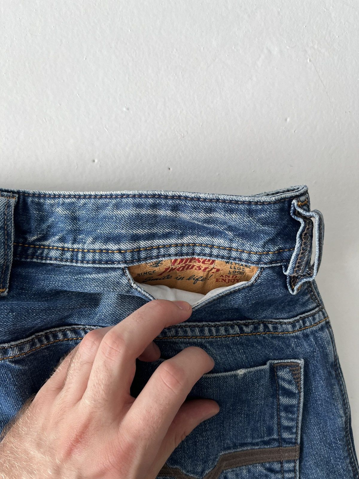 Diesel × Vintage Vntage 90 Diesel Disstresed washed Flare Low Rise jeans Y2k Size US 30 / EU 46 - 6 Thumbnail