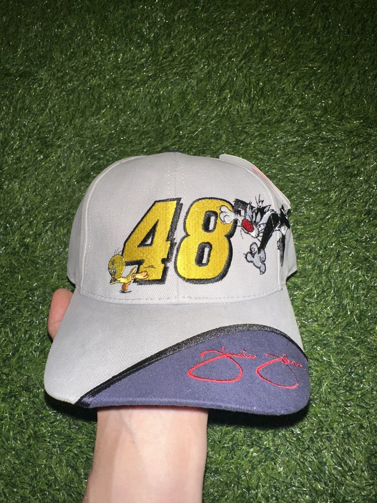 NASCAR Vintage jimmie johnson looney tunes nascar velcro hat Size ONE SIZE - 2 Thumbnail