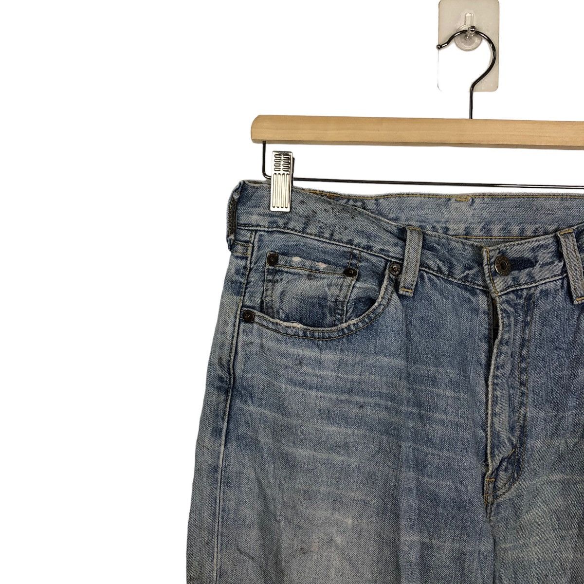 Levi's Made & Crafted 🔥RARE DISTRESSED DENIM JEAN SELVEDGES LEVI’S LEATHER PATCH Size US 29 - 6 Thumbnail