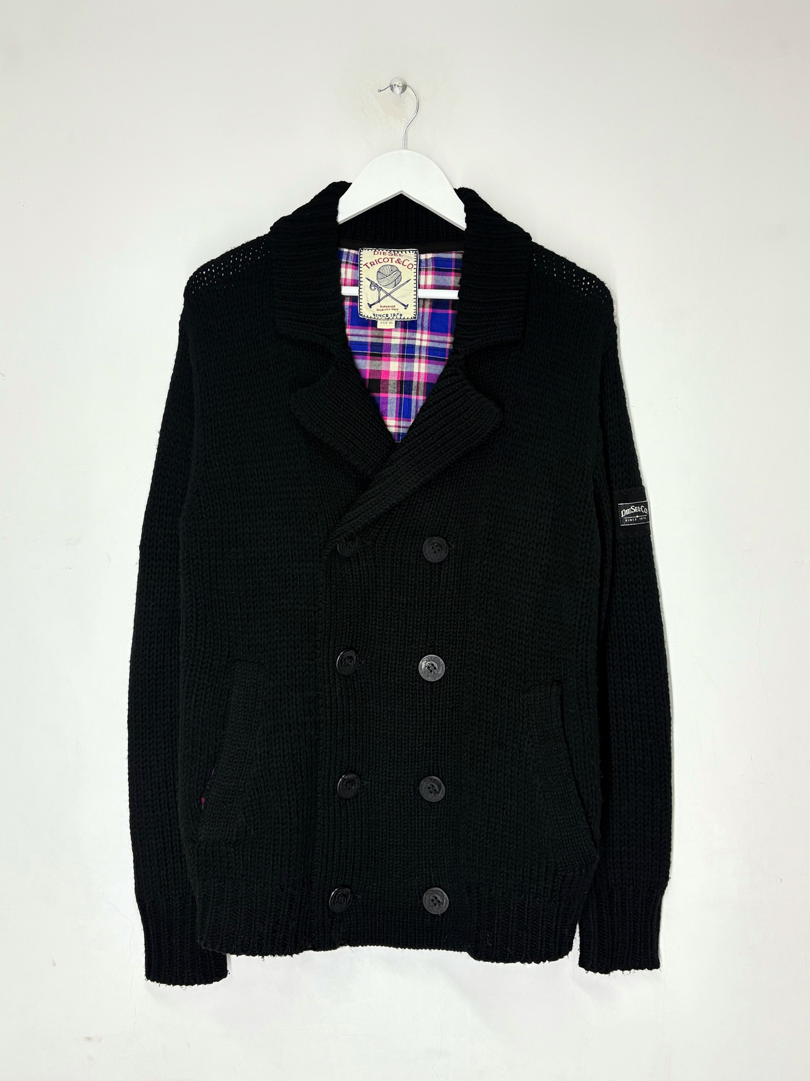 Diesel Vintage Diesel Avant Garde Heavy Knit Black Sweater Size US XL / EU 56 / 4 - 1 Thumbnail