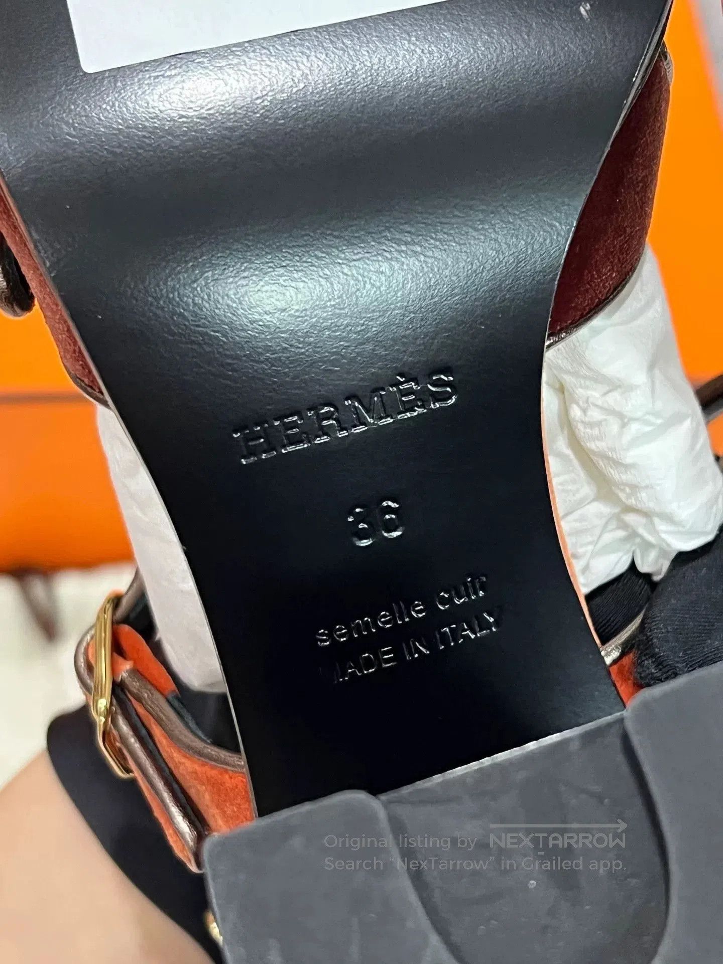 Hermes Hermes Block Heel Sandals. Size US 5 / IT 35 - 6 Thumbnail