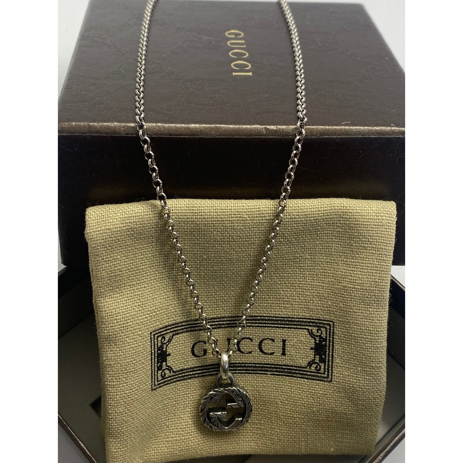 Gucci Gucci Interlocking G Logo Pendant Necklace. 20" Size ONE SIZE - 2 Thumbnail