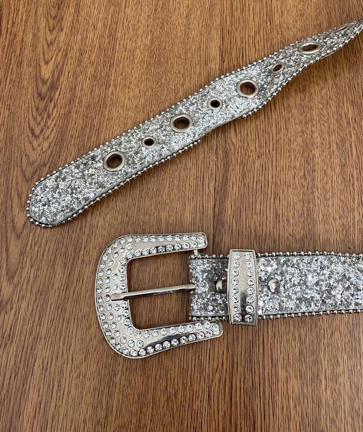 If Six Was Nine × Japanese Brand × Le Grande Bleu (L.G.B.) Silver glitter belt Size ONE SIZE - 2 Thumbnail