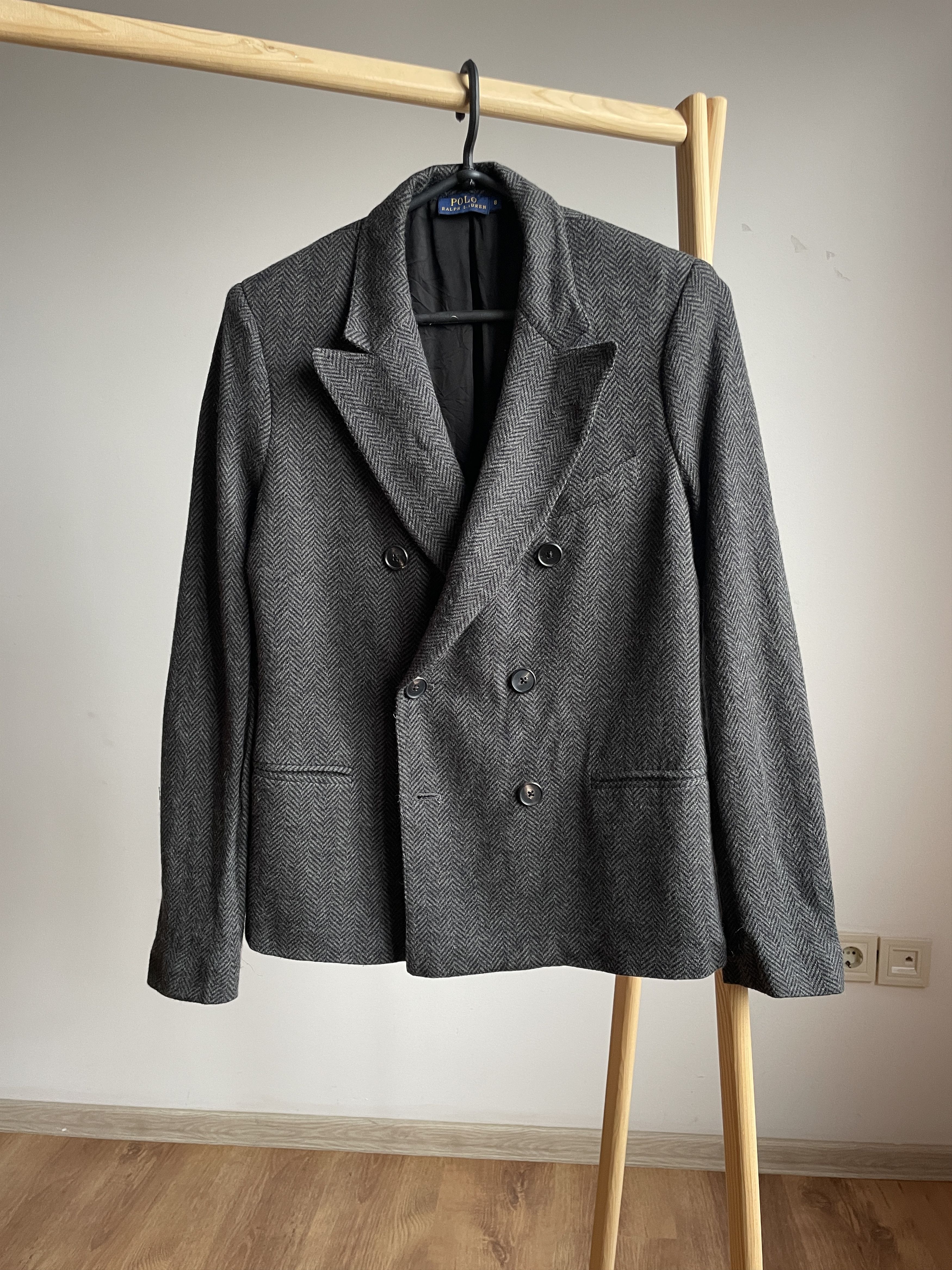 Polo Ralph Lauren Polo Ralph Lauren Womens Double Breasted Herringbone Blazer Size M / US 6-8 / IT 42-44 - 1 Thumbnail