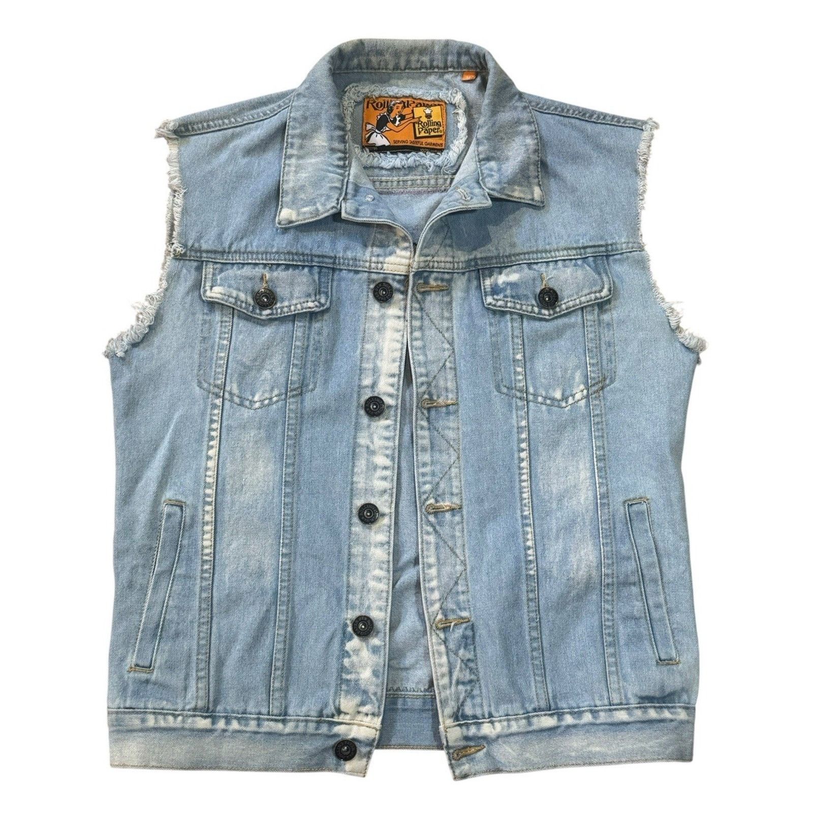 Other BILLY JOEL Uptown Girl Vintage Retro Denim Vest 70s 80s Sz M Size M / US 6-8 / IT 42-44 - 3 Thumbnail