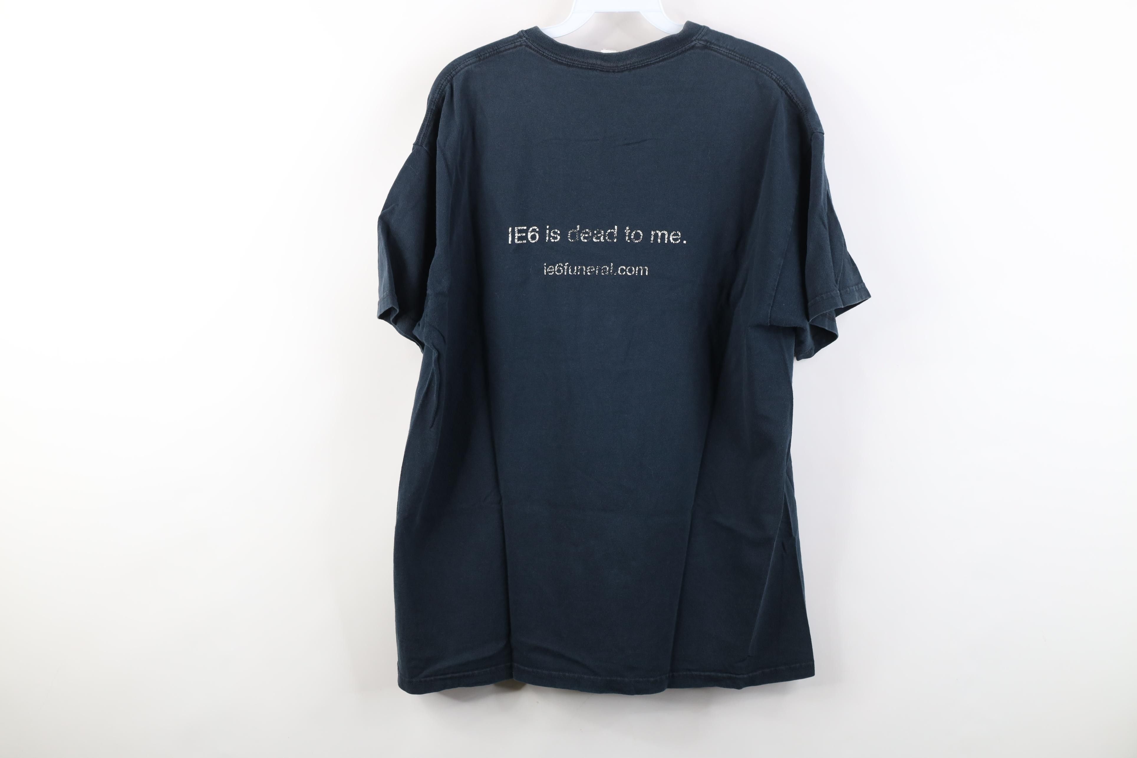 Vintage Vintage Y2K RIP Microsoft Internet Explorer 6 Parody T-Shirt Size US L / EU 52-54 / 3 - 12 Thumbnail