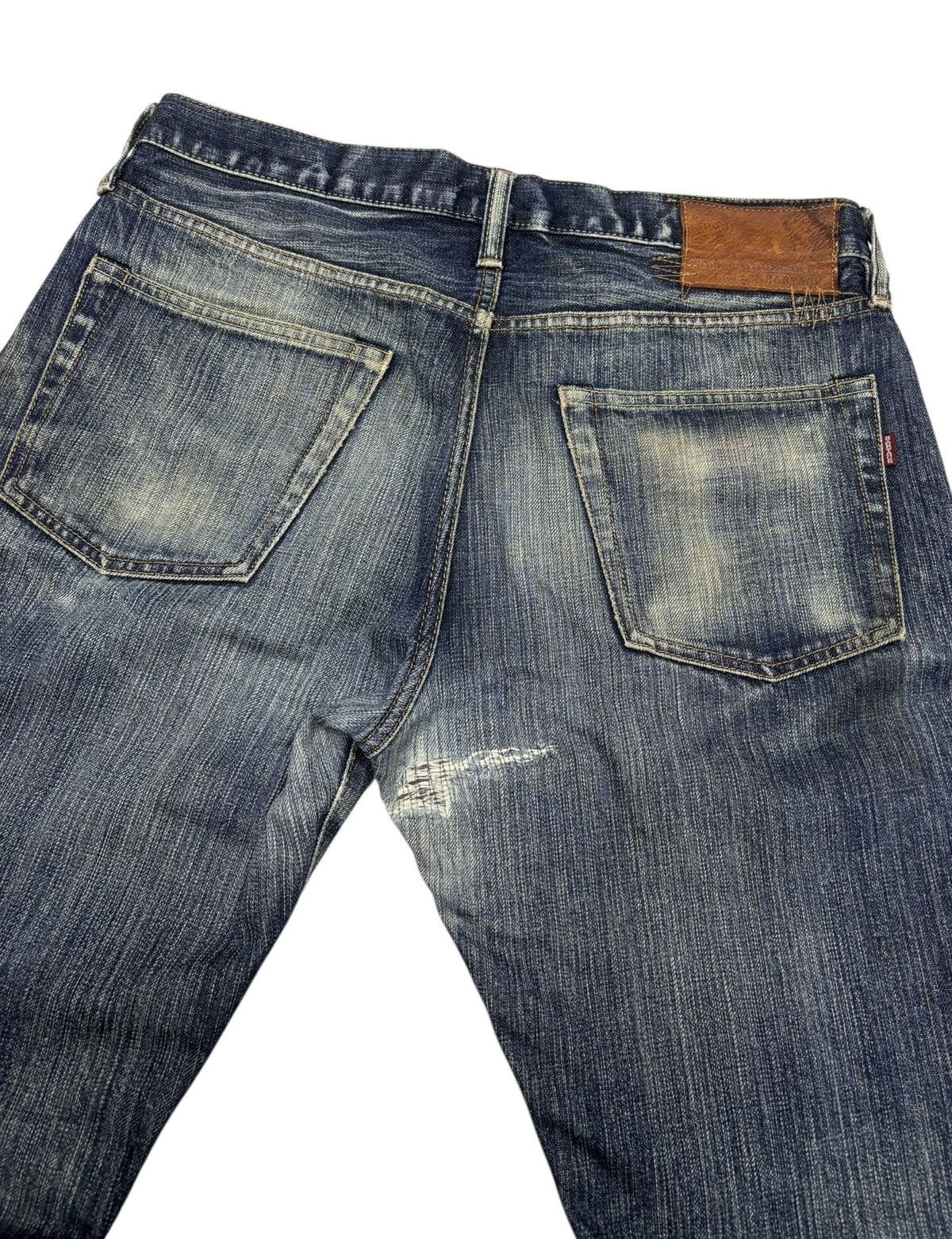 Hysteric Glamour 🇯🇵 BARTACK SELVEDGE JEANS RIPPED DESTROY JEANS Size US 33 - 11 Thumbnail