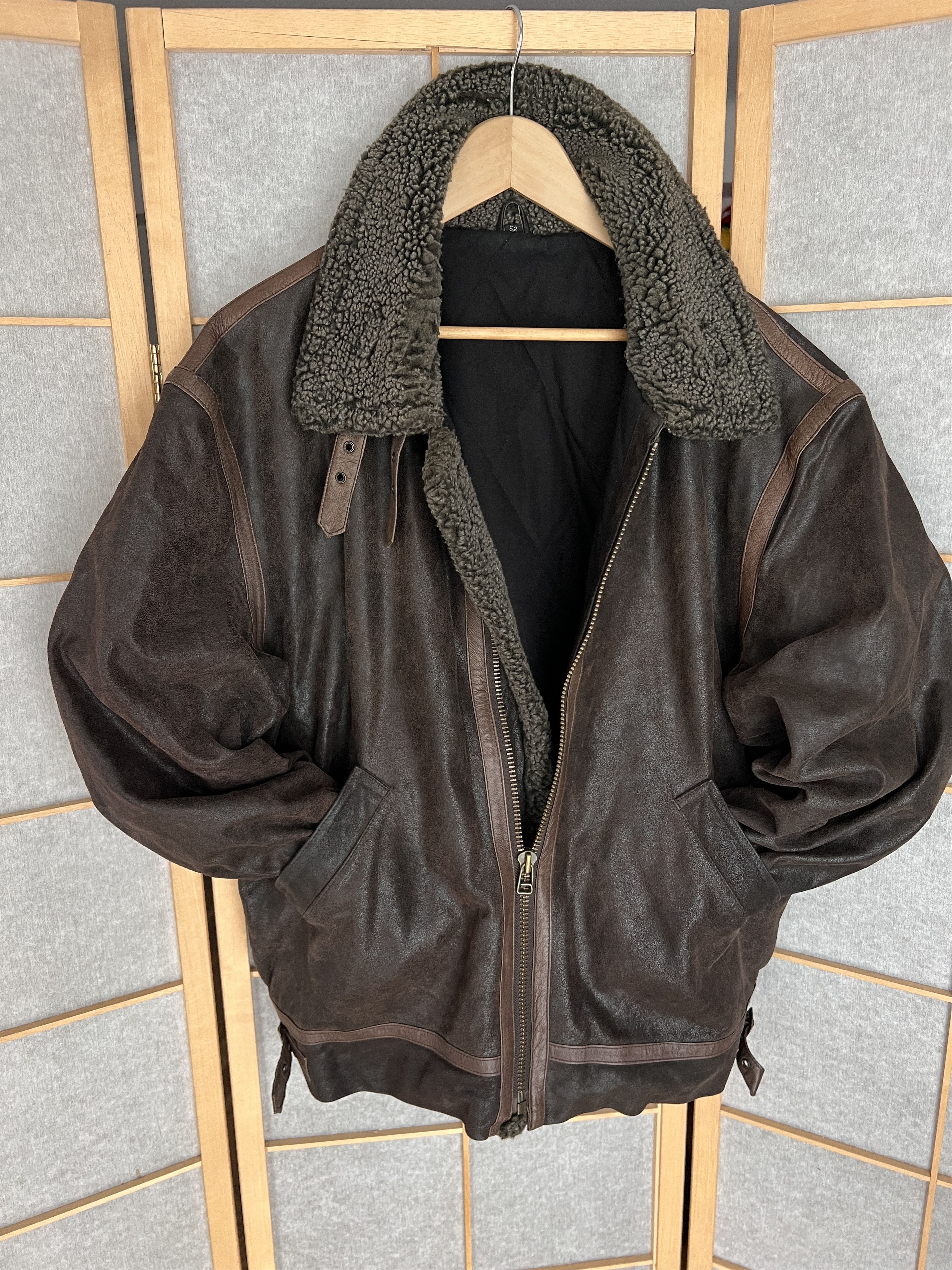 Genuine Leather 14th Addiction Yohji Yamamoto style leather aviator jacket Size US XL / EU 56 / 4 - 10 Thumbnail