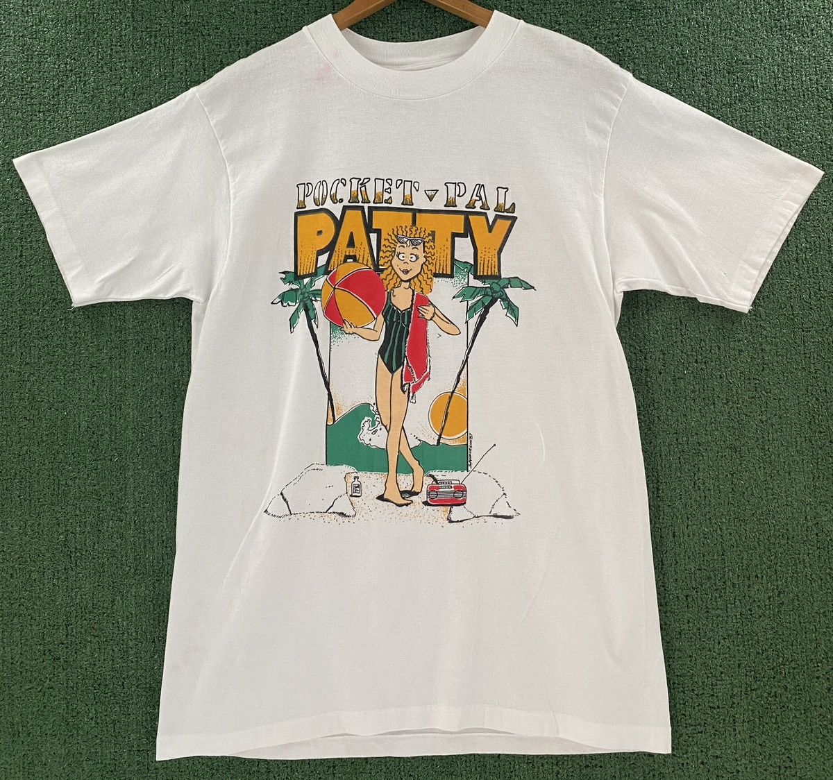 Vintage 80’s Pocket Pal Patty Beach Single Stitch T-Shirt Medium Size US M / EU 48-50 / 2 - 1 Thumbnail