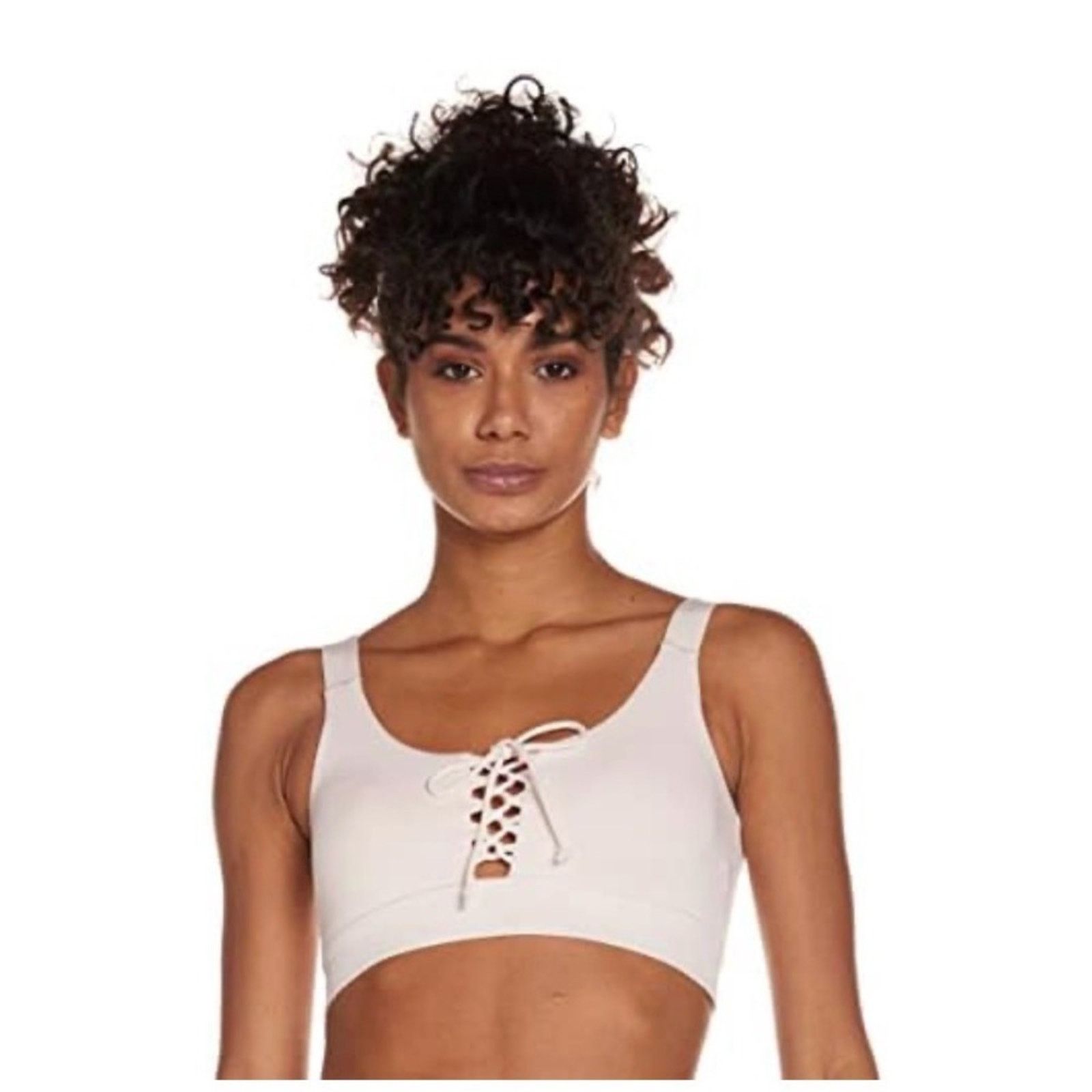 Guess New Y2K Guess Gym Athletic Lace-Up White Bralette size XS Size XS / US 0-2 / IT 36-38 - 1 Thumbnail