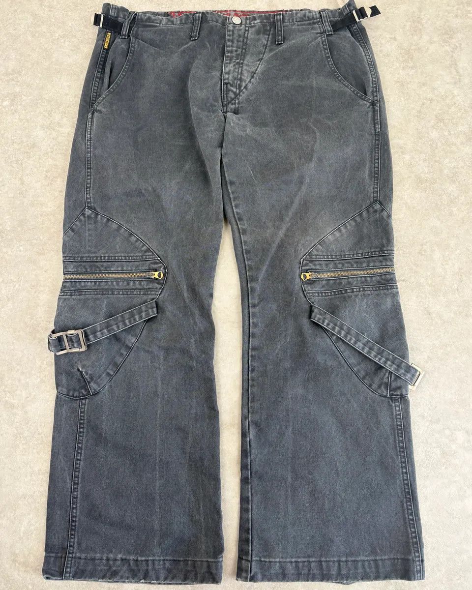 Armani AW2005 Armani Bondage Large Navy Flared Pants Size US 34 / EU 50 - 1 Thumbnail