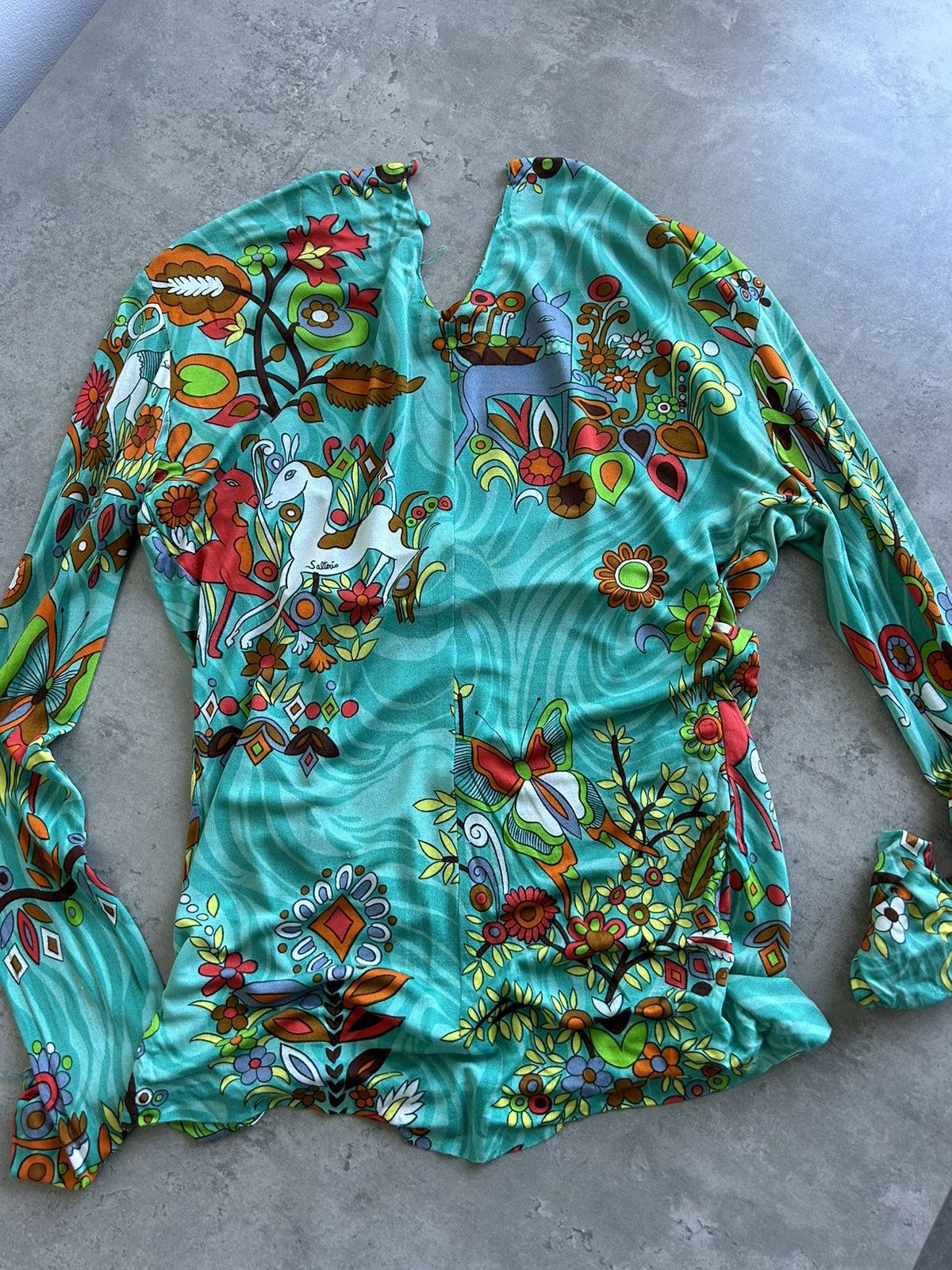 Vintage Vintage Silk Gorgeous Long sleeve top Salterio Archival Size XS / US 0-2 / IT 36-38 - 9 Thumbnail