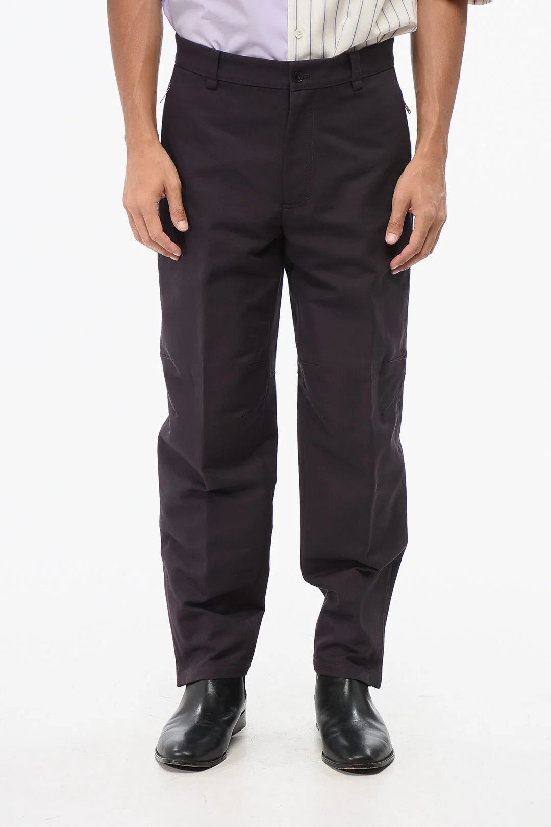 Lanvin og1mm0426 Solid-Color Pant in Purple Size US 32 / EU 48 - 1 Thumbnail