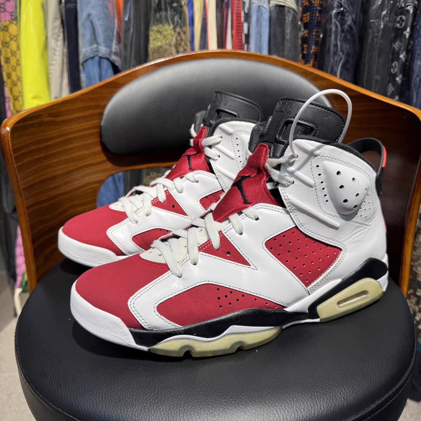 Jordan Brand Air Jordan 6 "Carmine" Basketball Shoes K15 Size US 11.5 / EU 44-45 - 1 Thumbnail