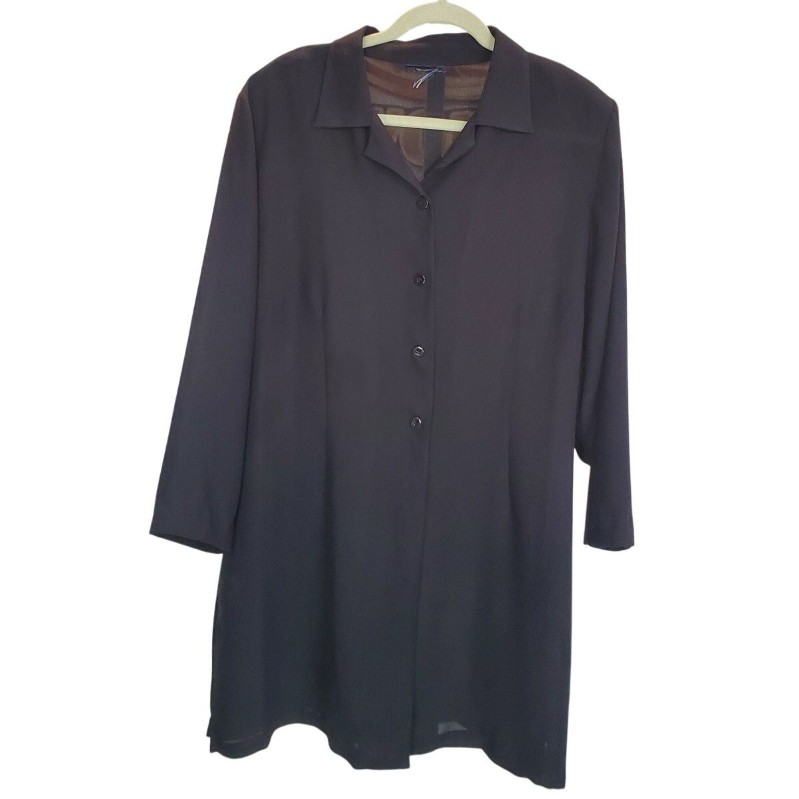 Other Vintage Venezia Black Button Down Pant Set Size 14 Size 36" / US 14 / IT 50 - 2 Thumbnail