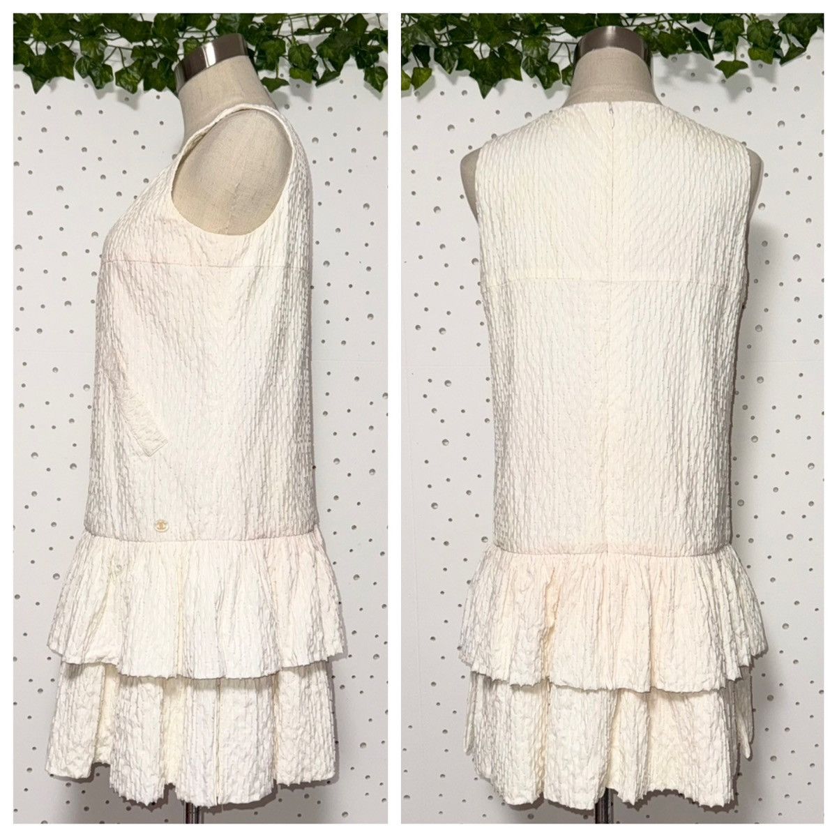 Chanel Genuine Chanel COCO decoration tiered sleeveless dress 36 Size XS / US 0-2 / IT 36-38 - 6 Thumbnail
