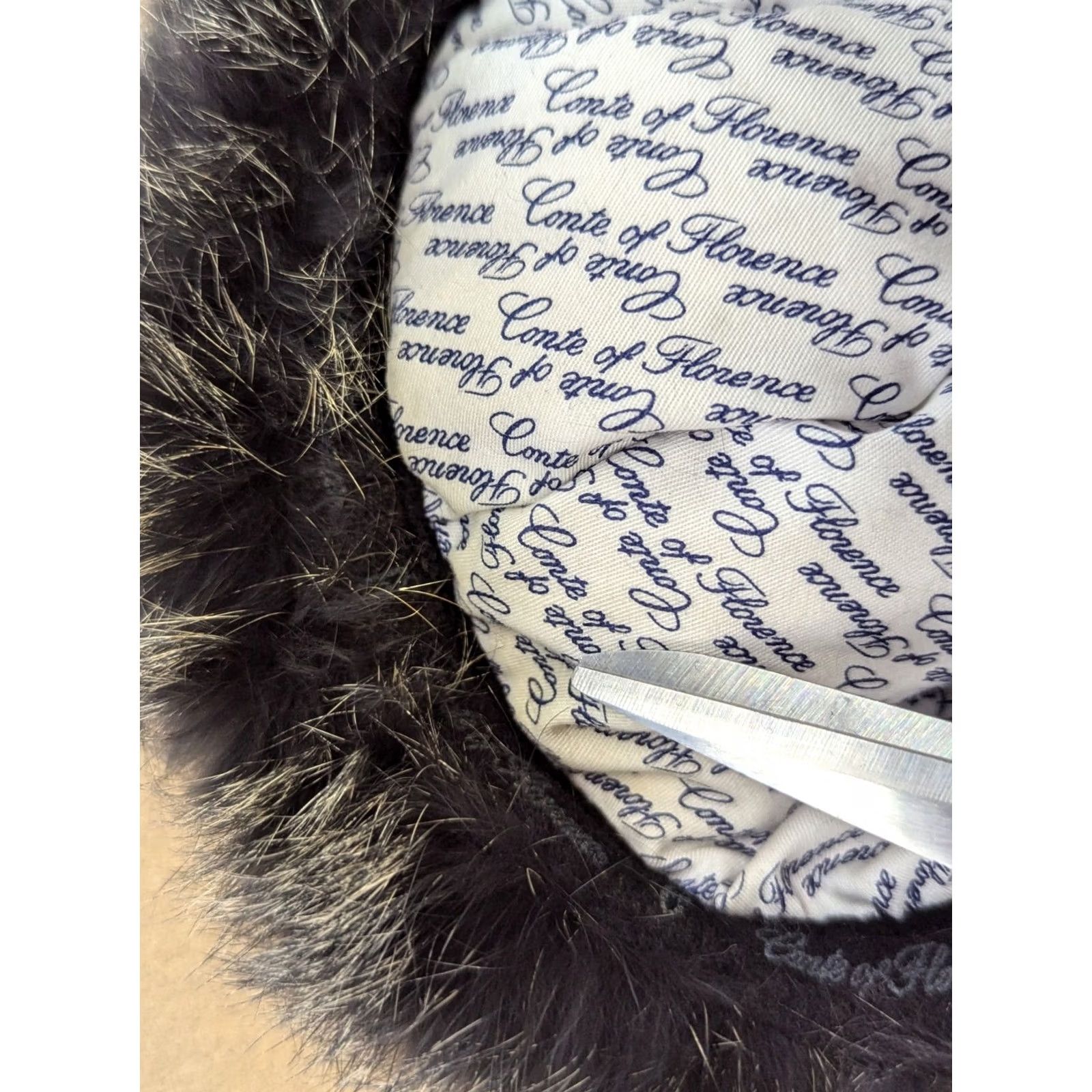 Conte of Florence Conte of Florence Goose Down Trapper Hat Black 59 Ushanka Ear Flap Unisex Adults Size 59 Winter Thermal Cap Size ONE SIZE - 7 Thumbnail