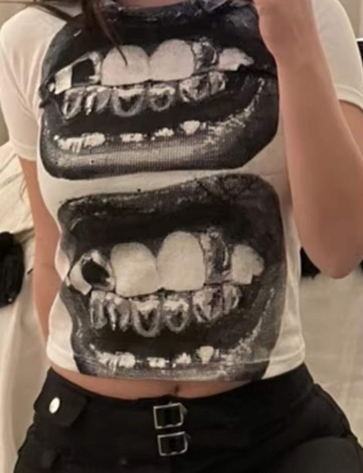 Other Punk Y2K Baby Short Sleeve Top Gothic Street T-shirt Women's Size M / US 6-8 / IT 42-44 - 2 Thumbnail