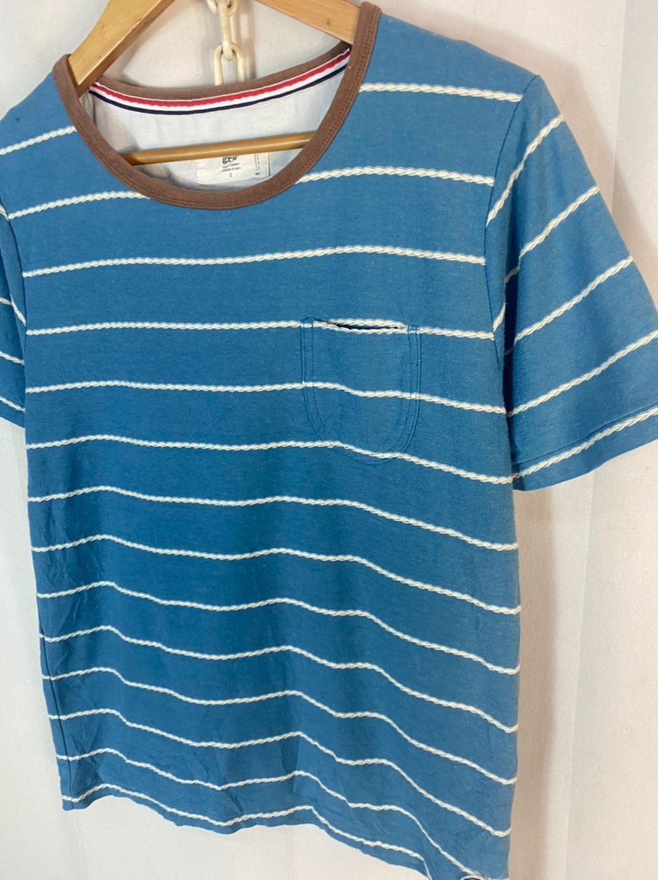 GRN × Japanese Brand Grn stripe single pocket tshirt Size US S / EU 44-46 / 1 - 3 Thumbnail
