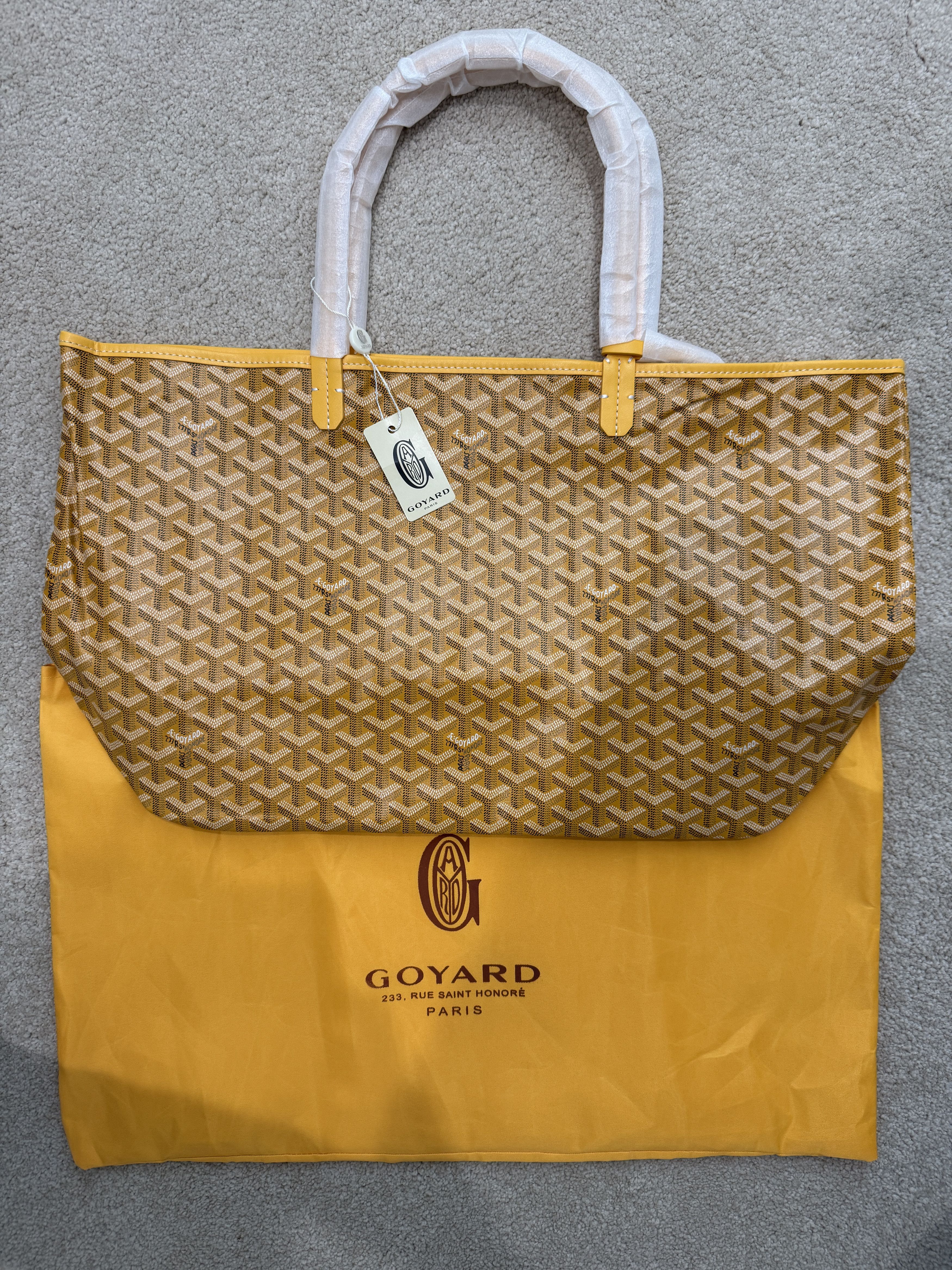 Other Large Yellow Open Patterned Tote Bag w/ Pouch Size ONE SIZE - 1 Thumbnail