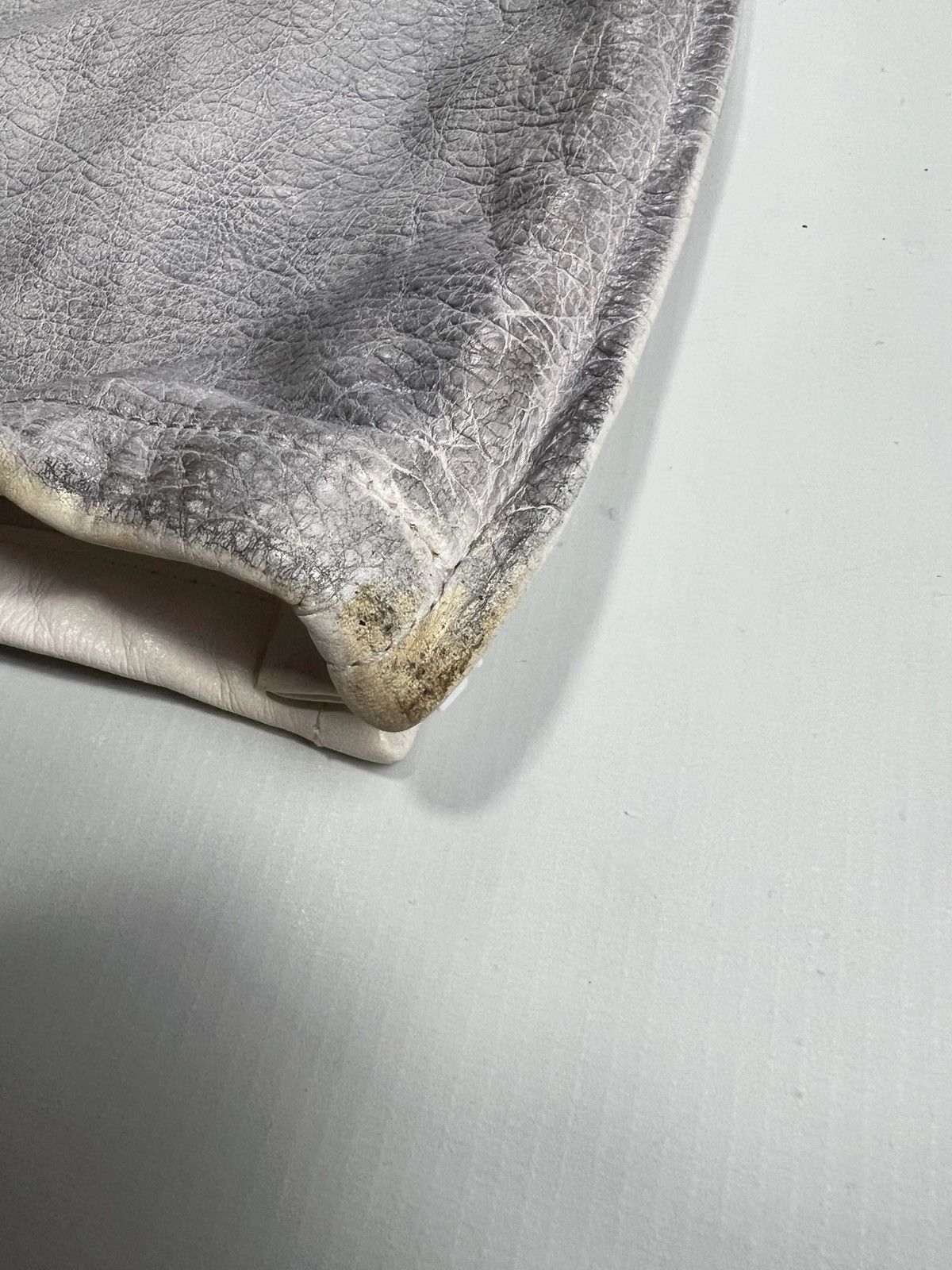 Balenciaga BALENCIAGA SS23 MUDSHOW MOTO LEATHER PANTS WHITE SZ:XS Size US 30 / EU 46 - 8 Thumbnail