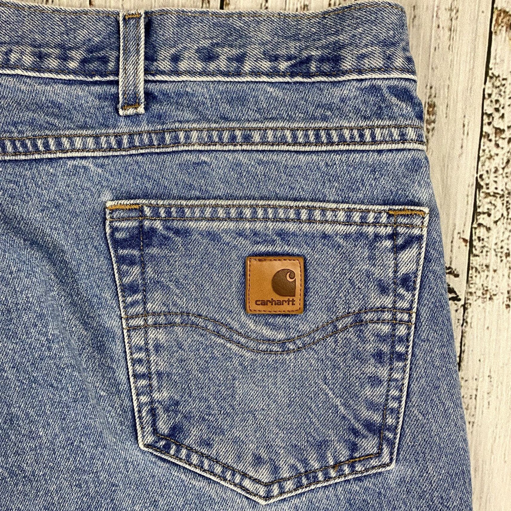 Carhartt VINTAGE Carhartt Jeans Relaxed Fit Denim Blue B17 Size 46x30 Work Light Wash Mens Size US 30 / EU 46 - 4 Thumbnail